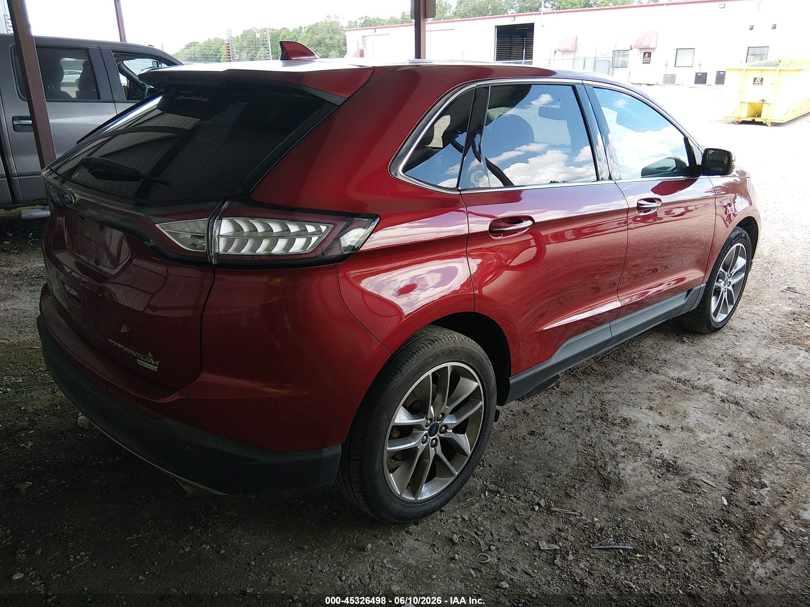 2015 Ford Edge Titanium Red vin: 2FMTK3K98FBC29257