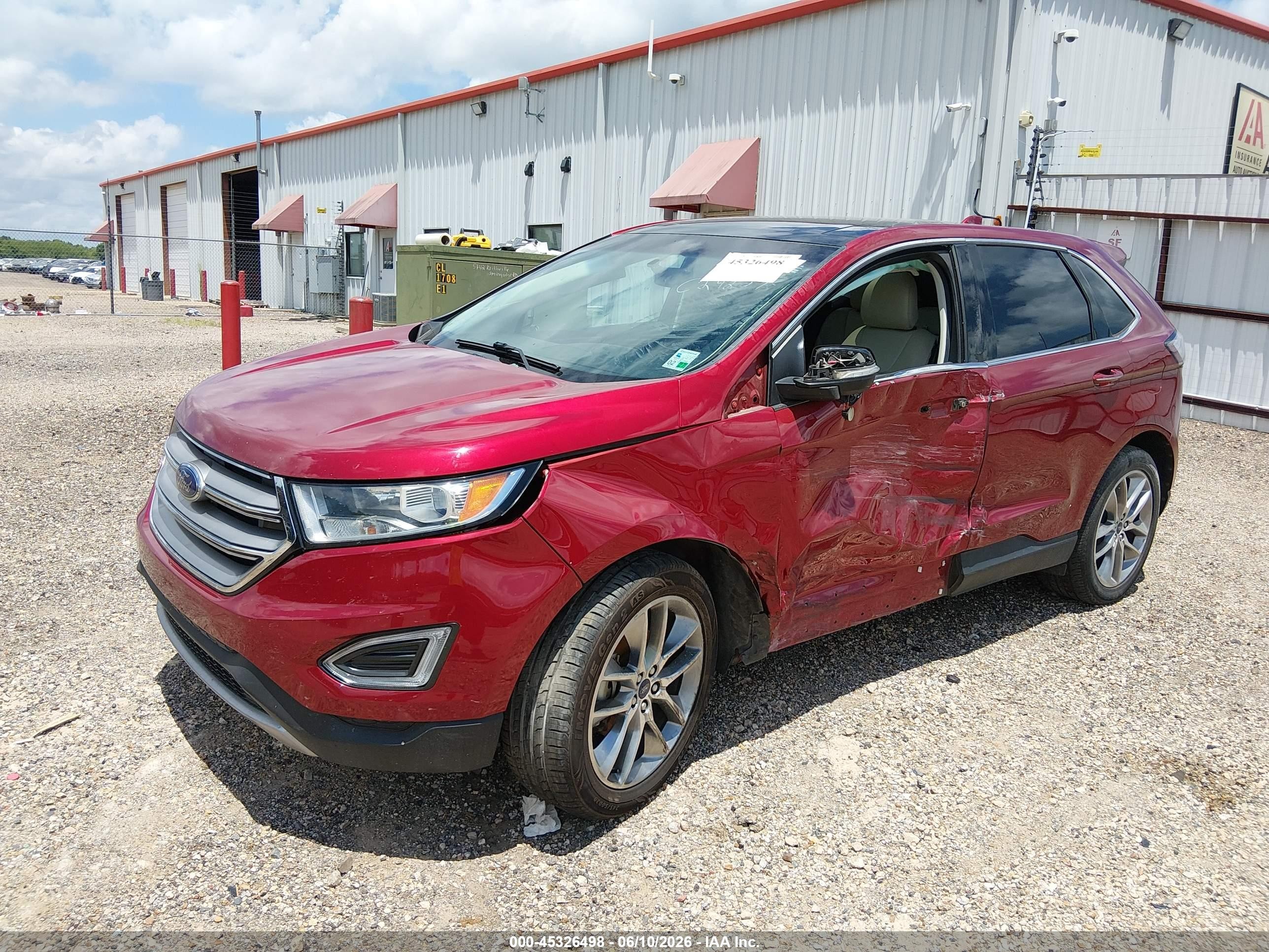 2015 Ford Edge Titanium Red vin: 2FMTK3K98FBC29257