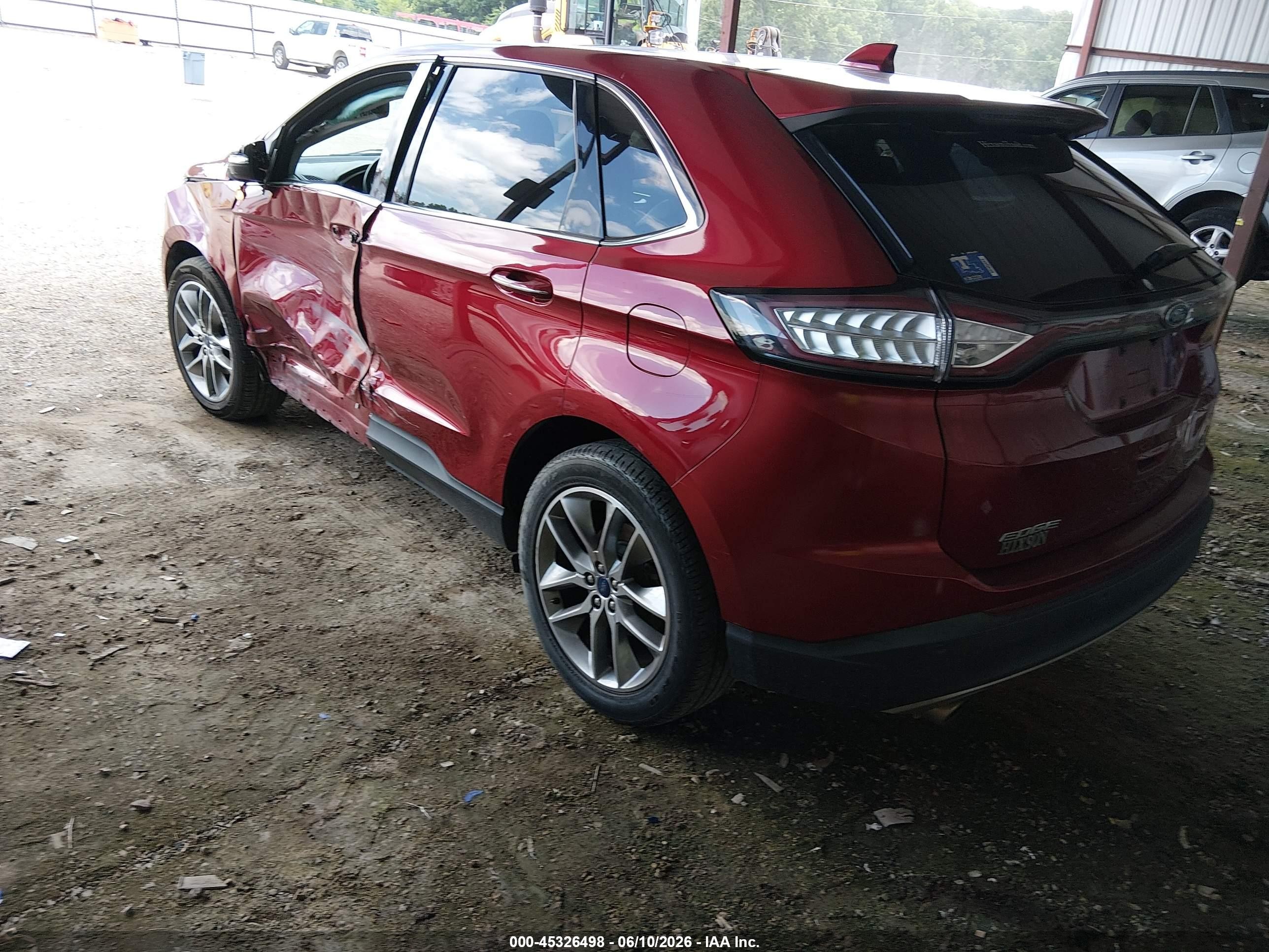 2015 Ford Edge Titanium Red vin: 2FMTK3K98FBC29257