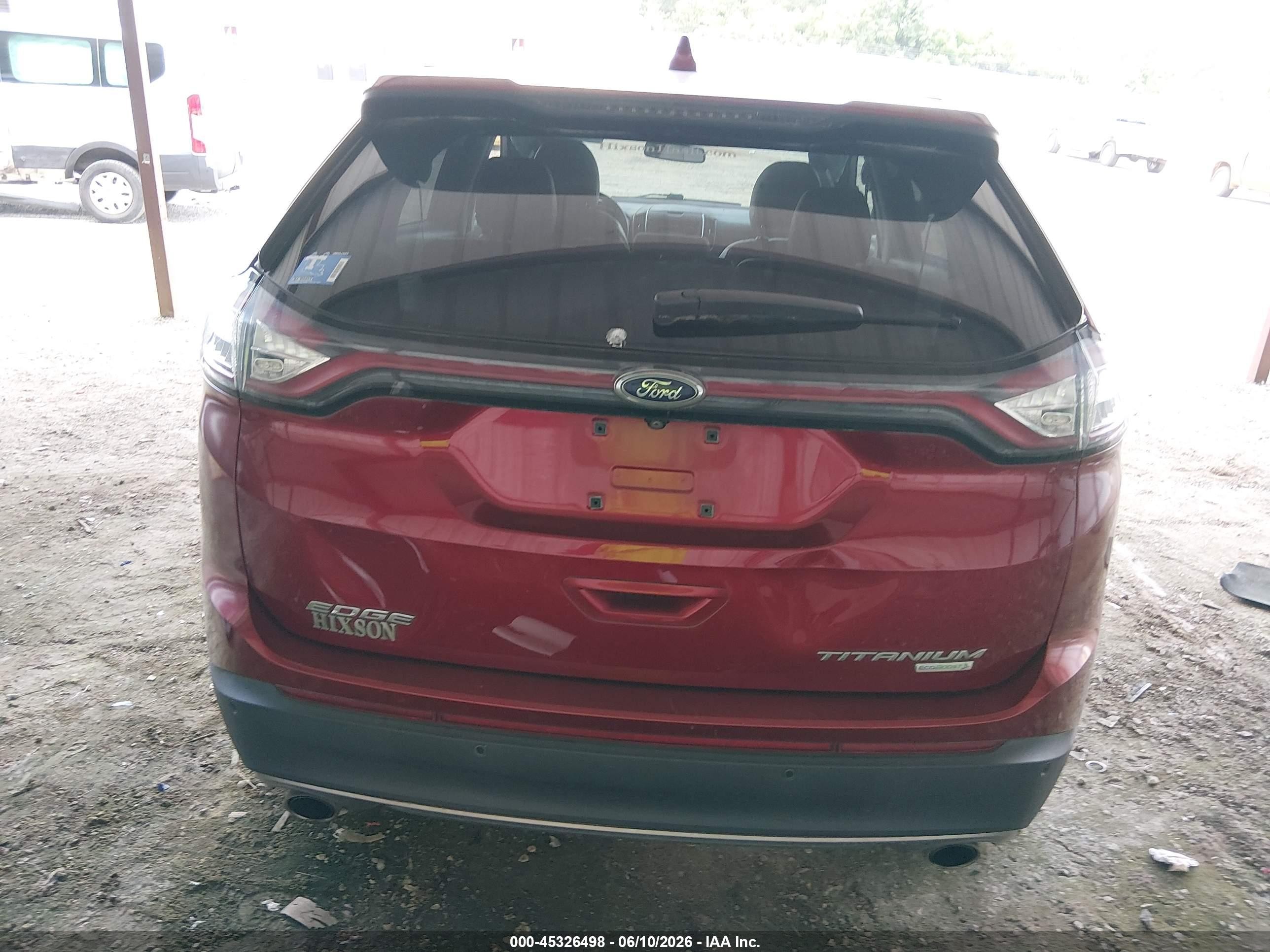 2015 Ford Edge Titanium Red vin: 2FMTK3K98FBC29257