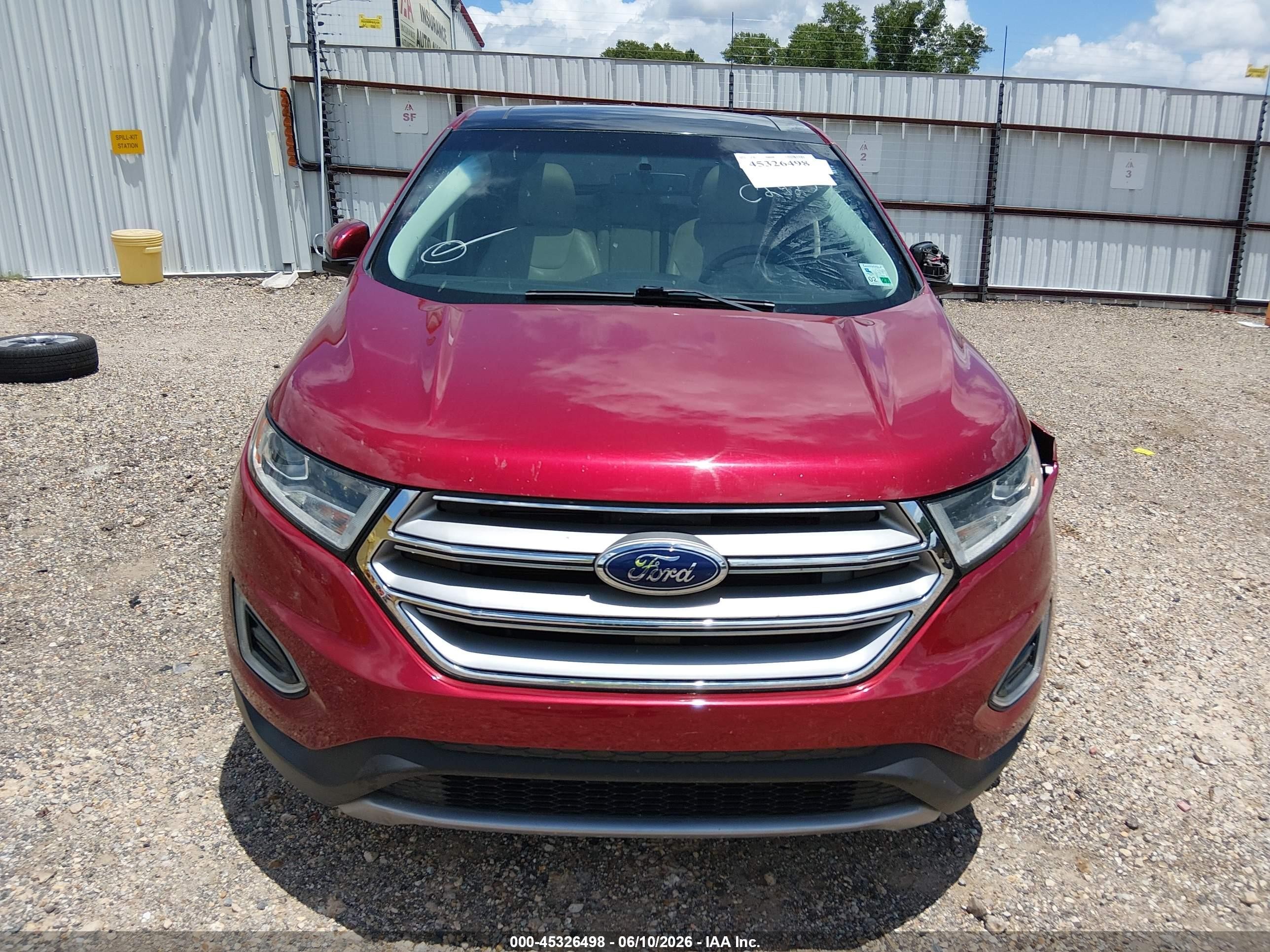 2015 Ford Edge Titanium Red vin: 2FMTK3K98FBC29257