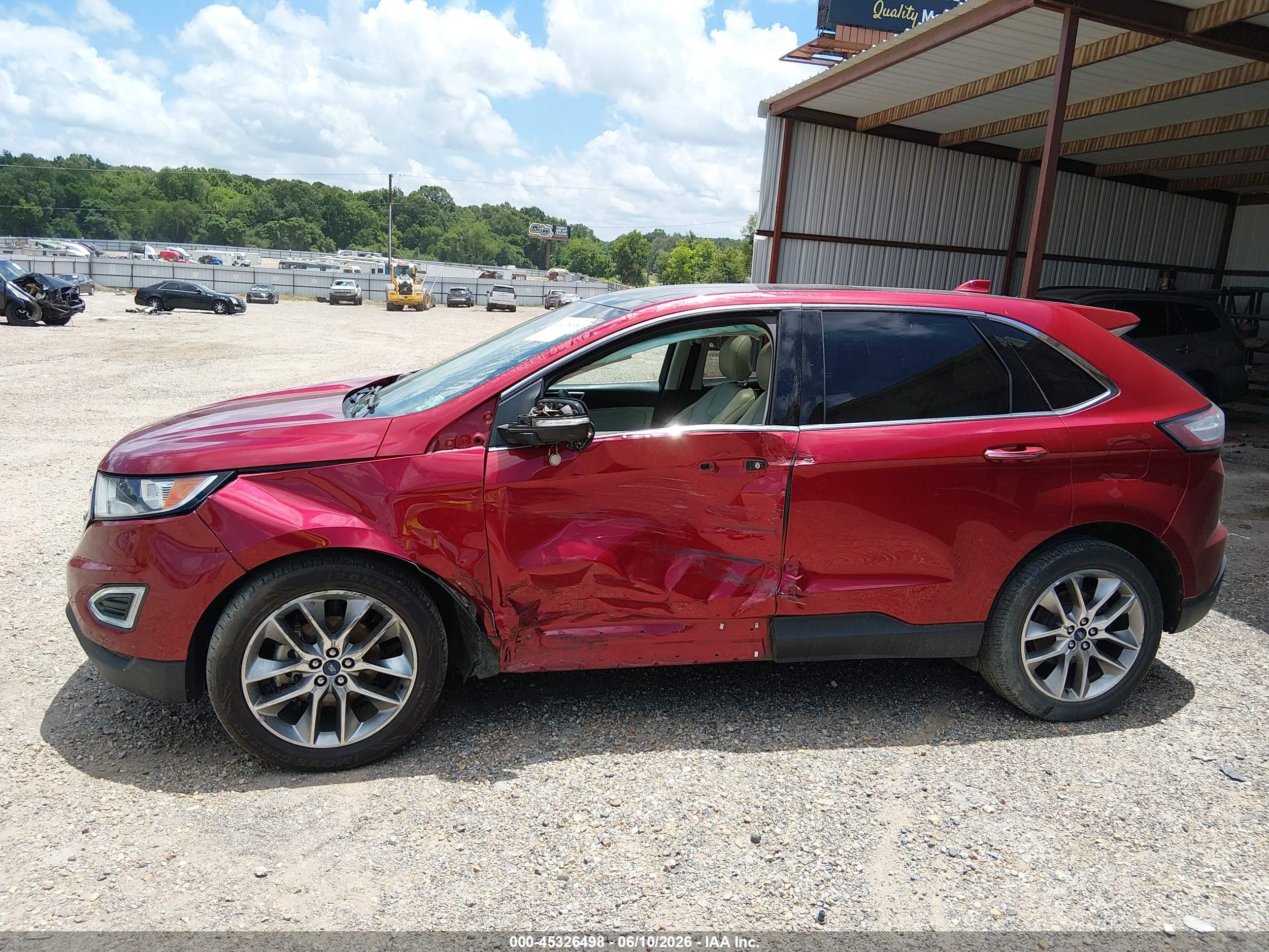 2015 Ford Edge Titanium Red vin: 2FMTK3K98FBC29257