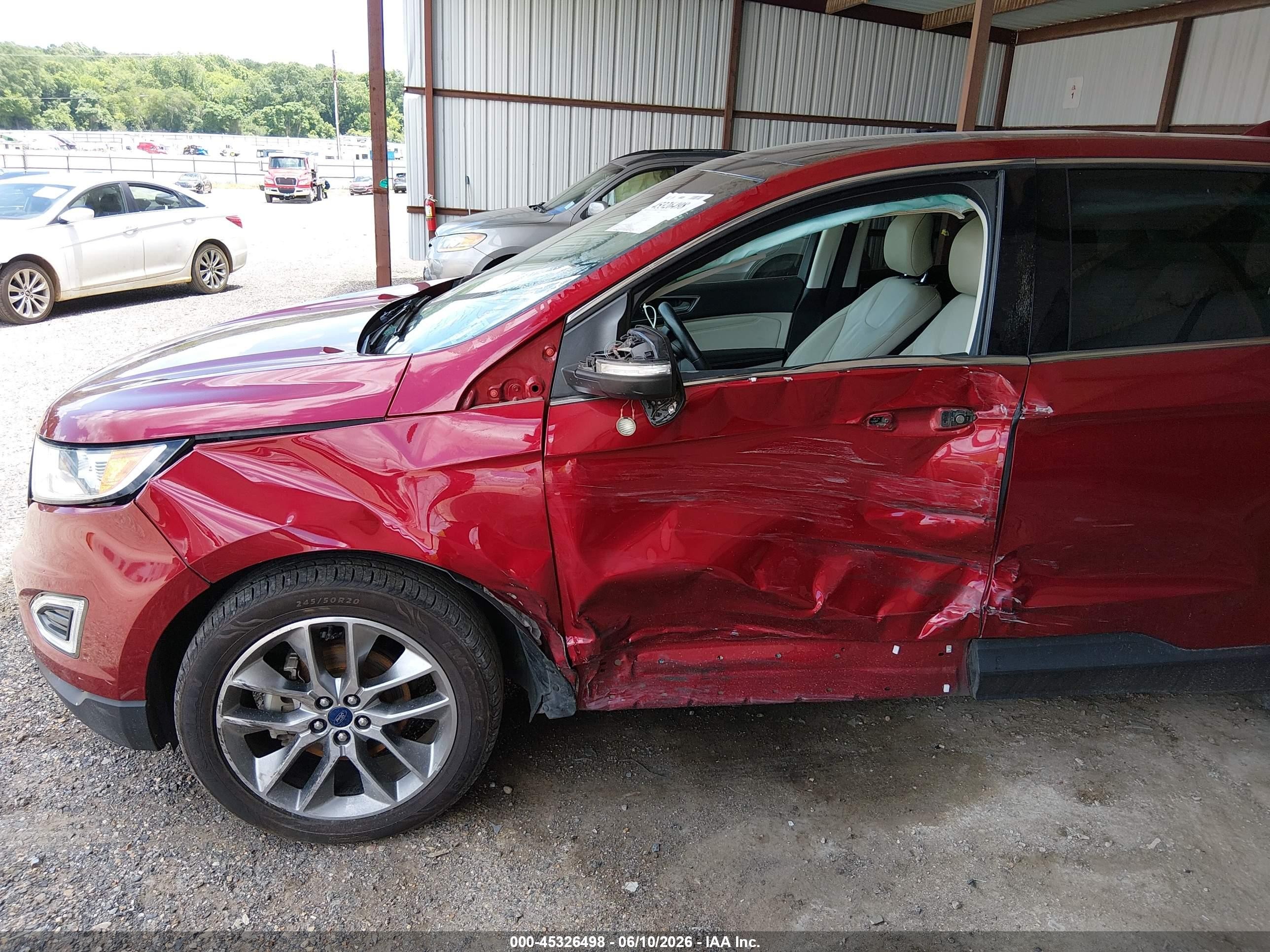 2015 Ford Edge Titanium Red vin: 2FMTK3K98FBC29257