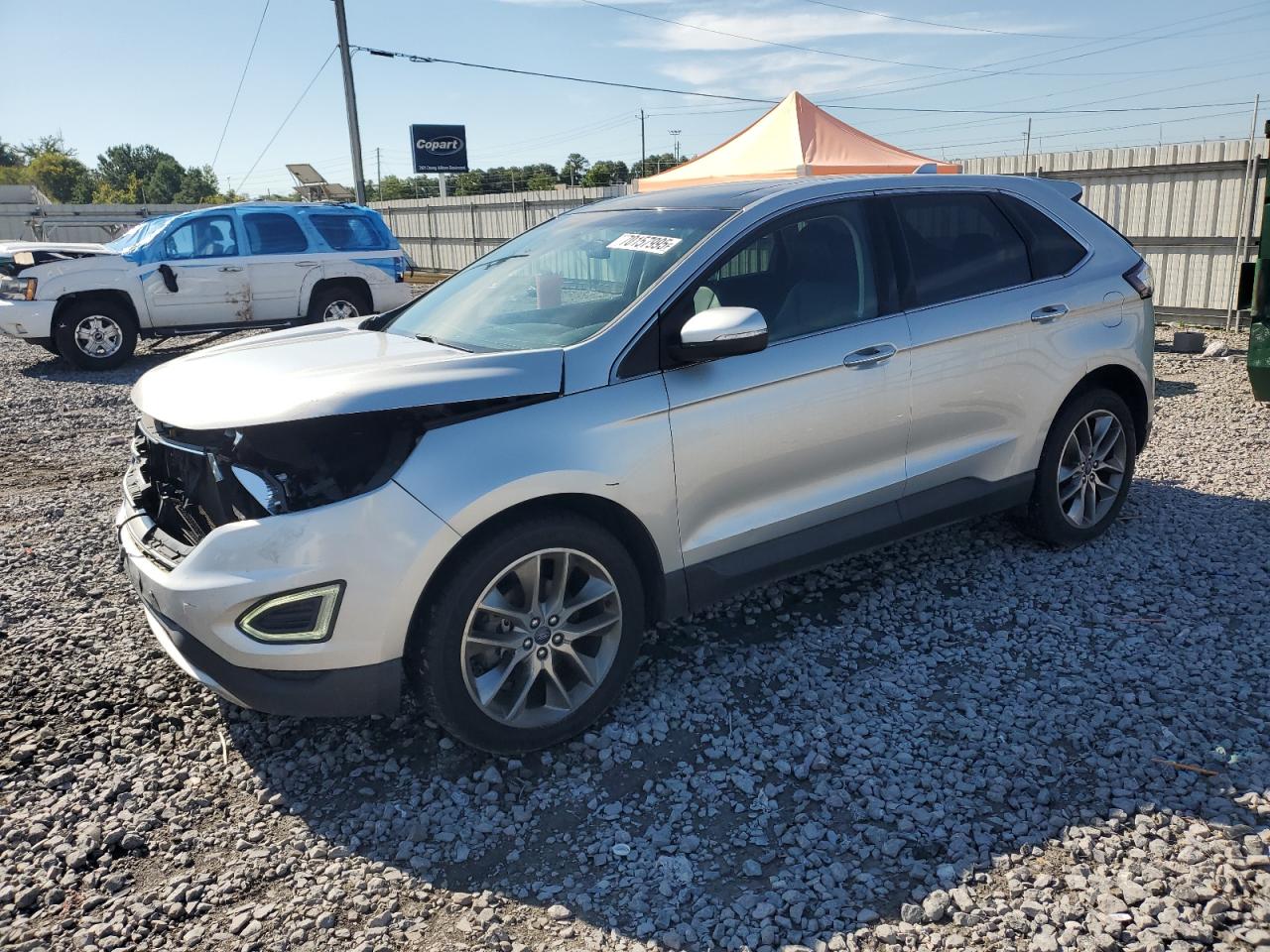 2015 Ford Edge Titanium Silver vin: 2FMTK3K99FBB04512