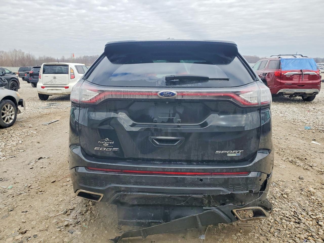 2015 Ford Edge Sport Black vin: 2FMTK4AP0FBB59971