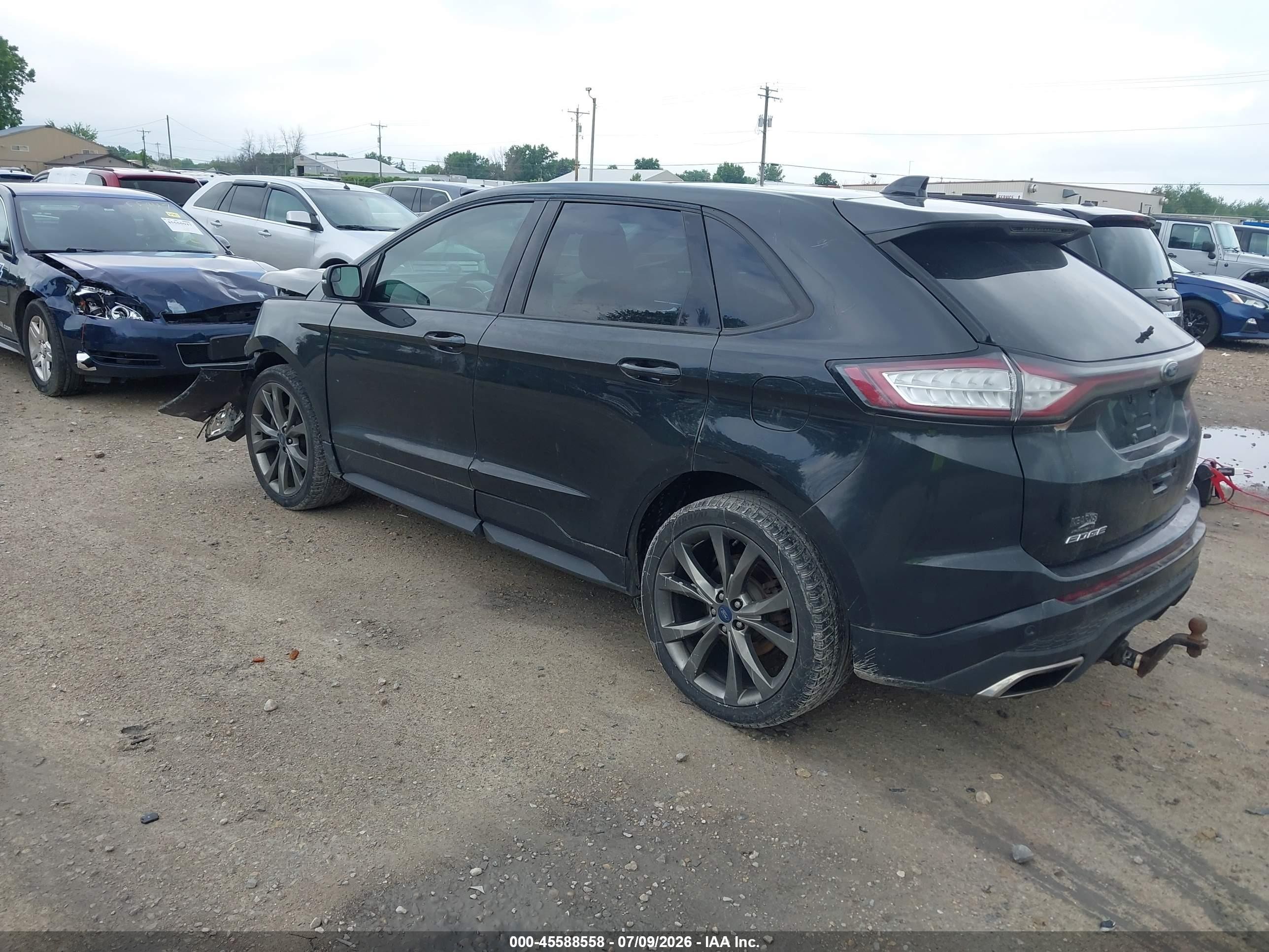 2015 Ford Edge Sport Black vin: 2FMTK4AP0FBB83462