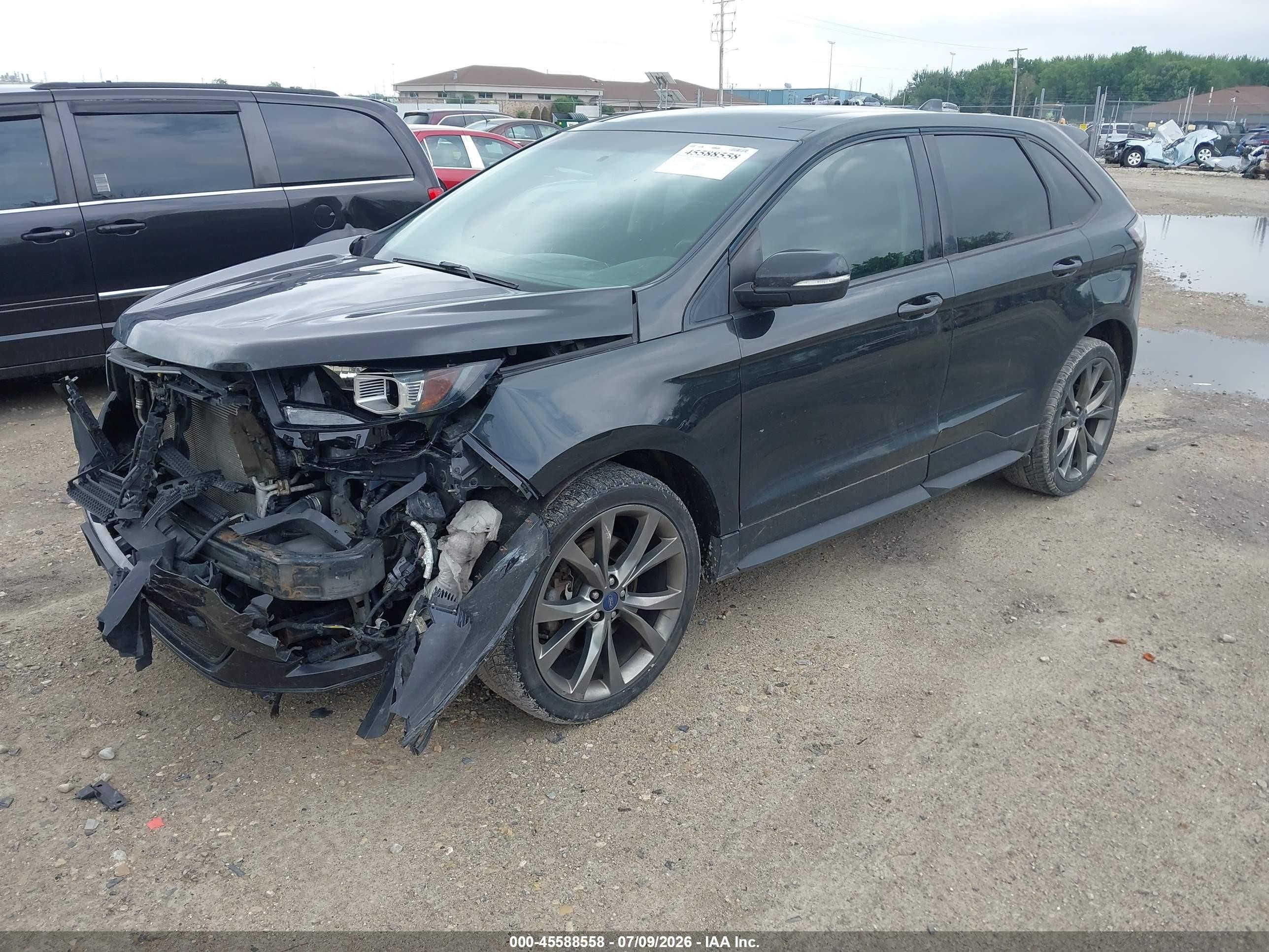 2015 Ford Edge Sport Black vin: 2FMTK4AP0FBB83462