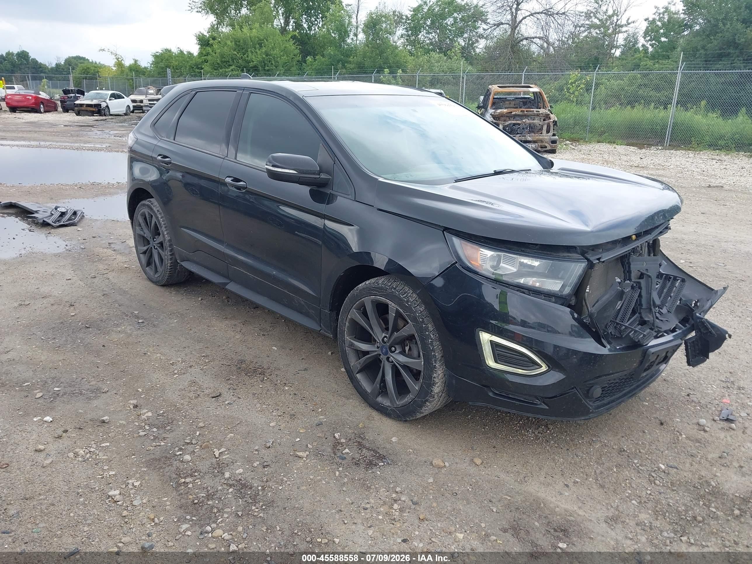 2015 Ford Edge Sport Black vin: 2FMTK4AP0FBB83462