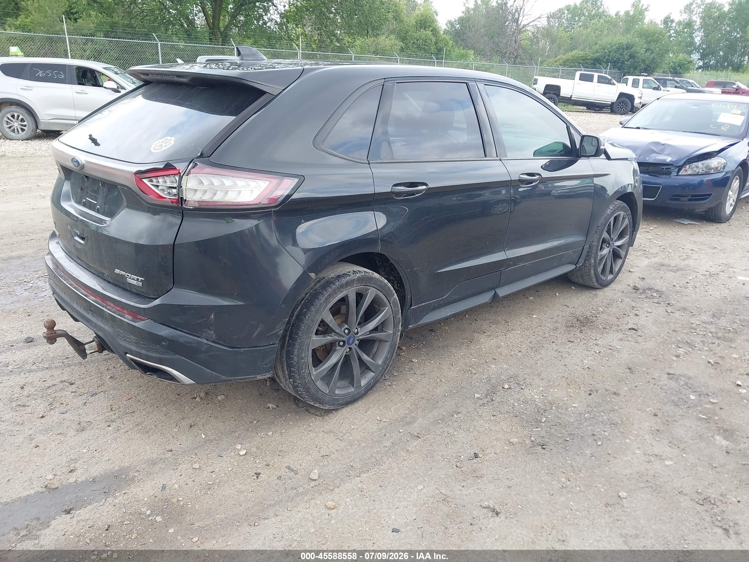 2015 Ford Edge Sport Black vin: 2FMTK4AP0FBB83462