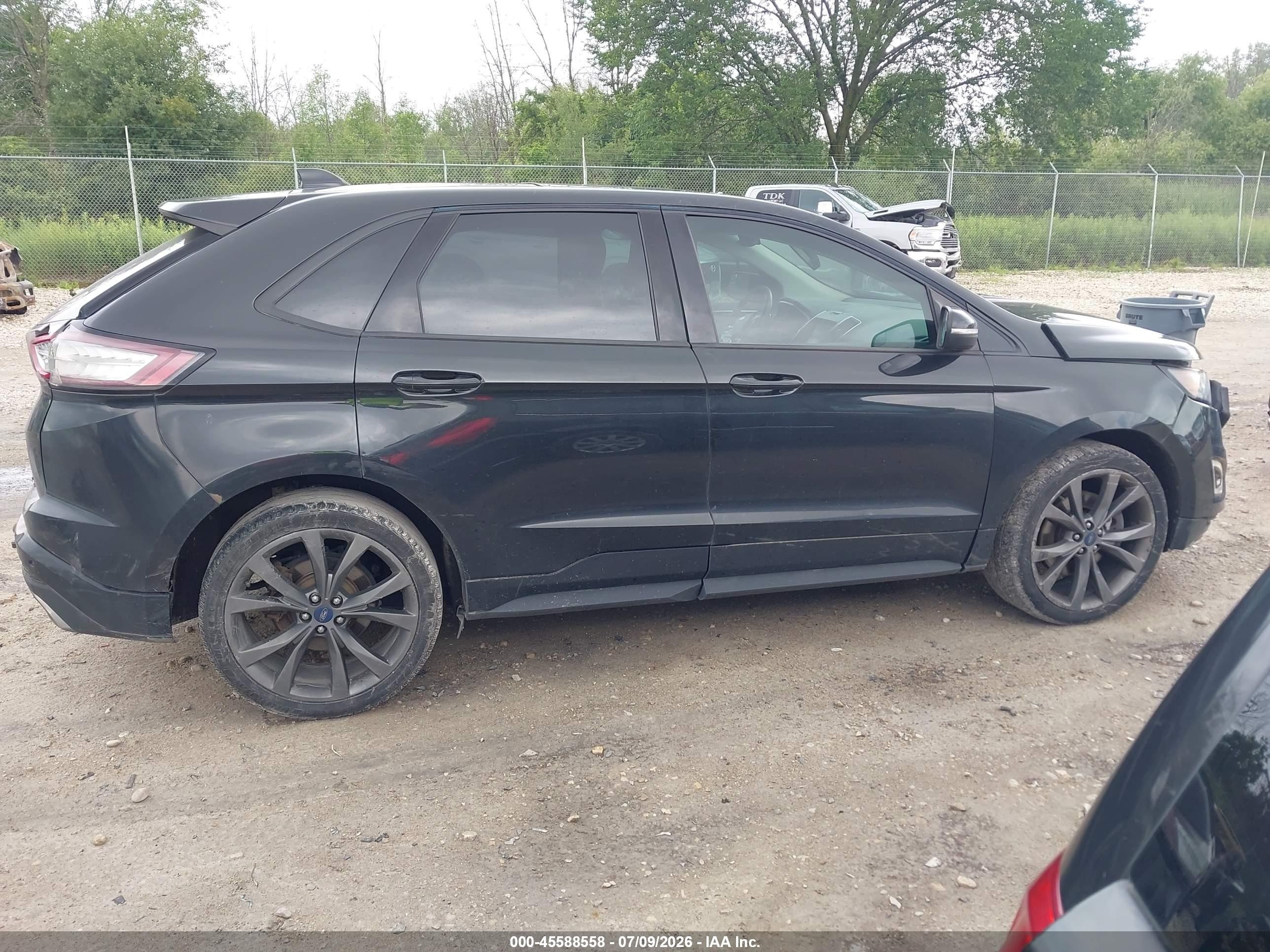 2015 Ford Edge Sport Black vin: 2FMTK4AP0FBB83462