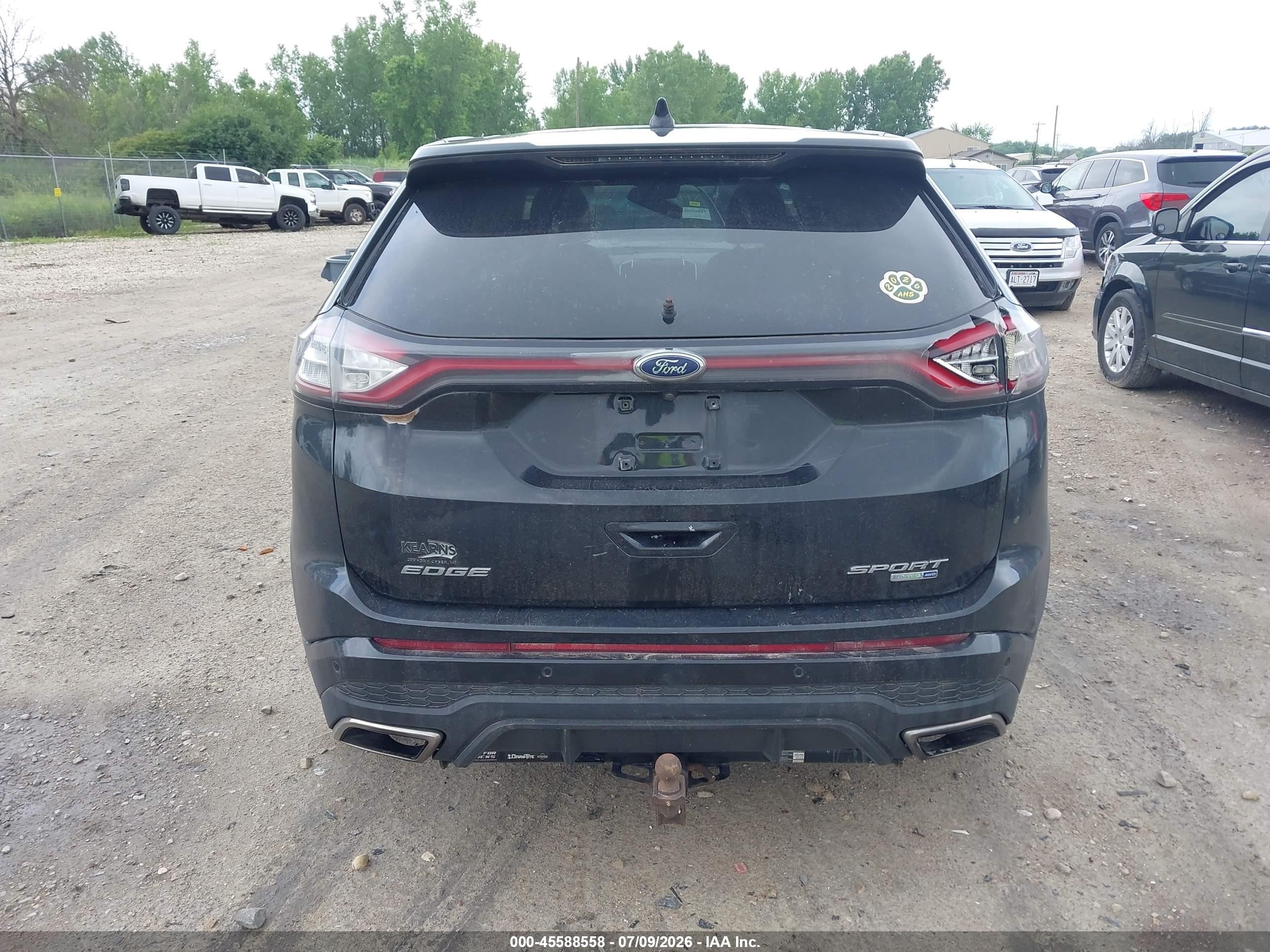 2015 Ford Edge Sport Black vin: 2FMTK4AP0FBB83462