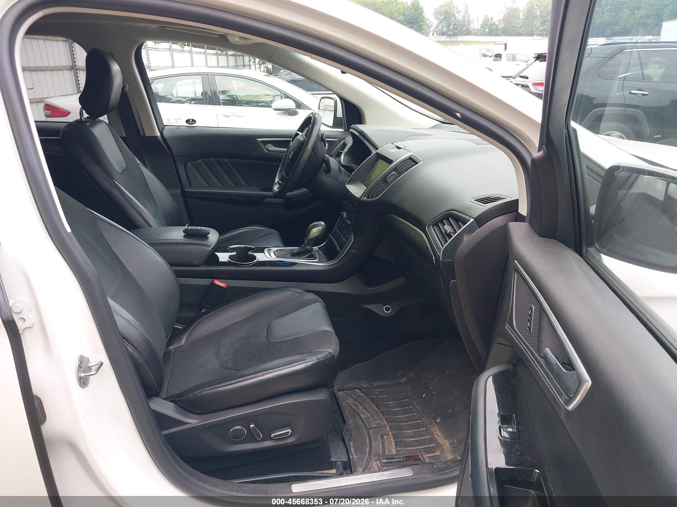 2015 Ford Edge Sport White vin: 2FMTK4AP1FBB01237