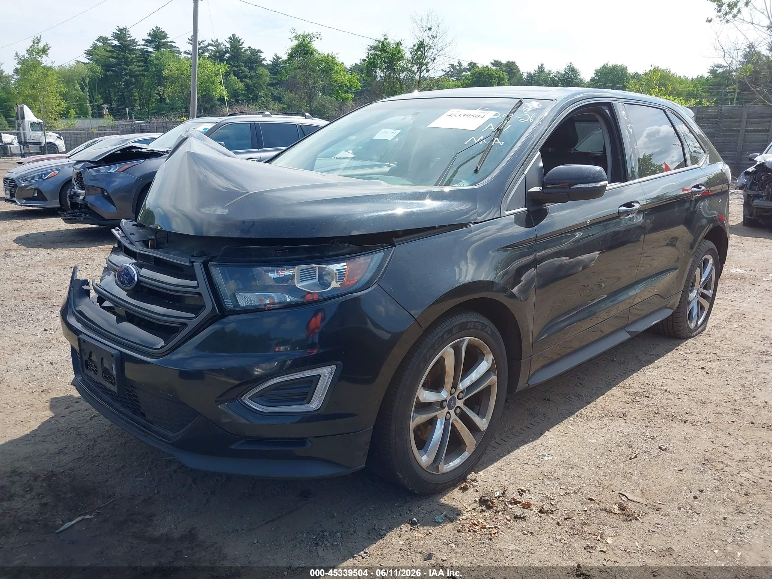 2015 Ford Edge Sport Black vin: 2FMTK4AP1FBB36828