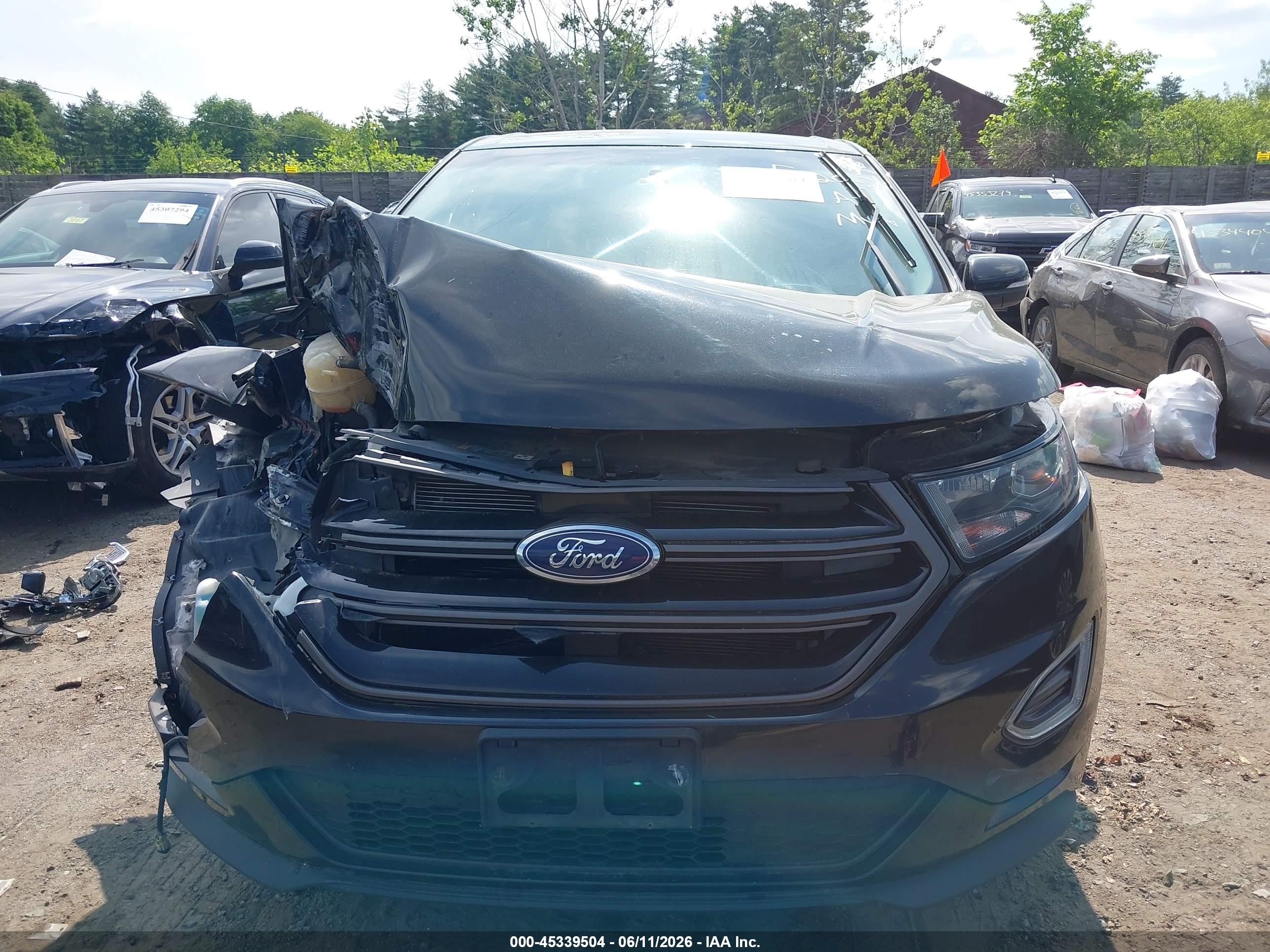 2015 Ford Edge Sport Black vin: 2FMTK4AP1FBB36828