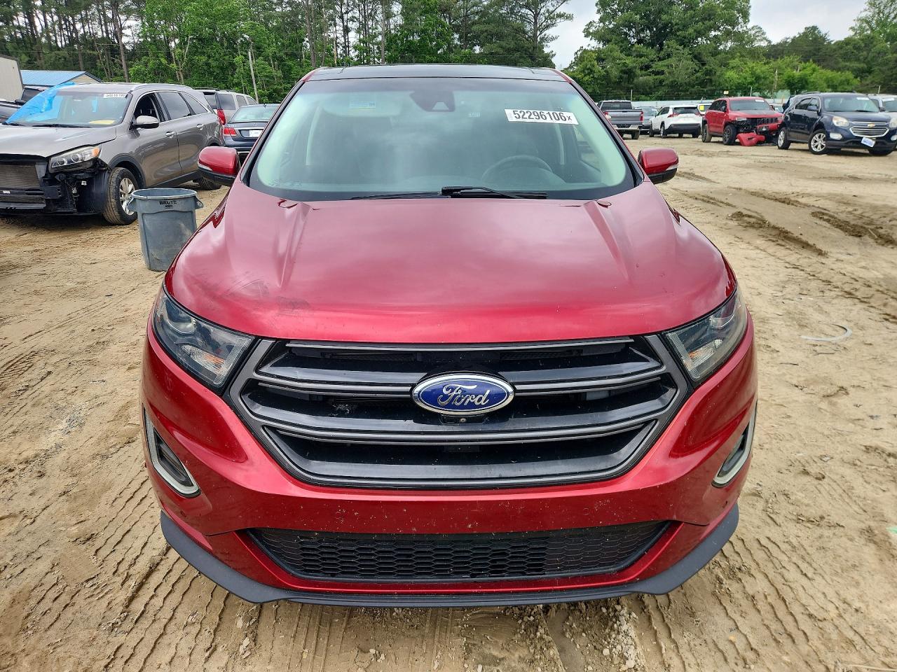 2015 Ford Edge Red vin: 2FMTK4AP2FBB58434
