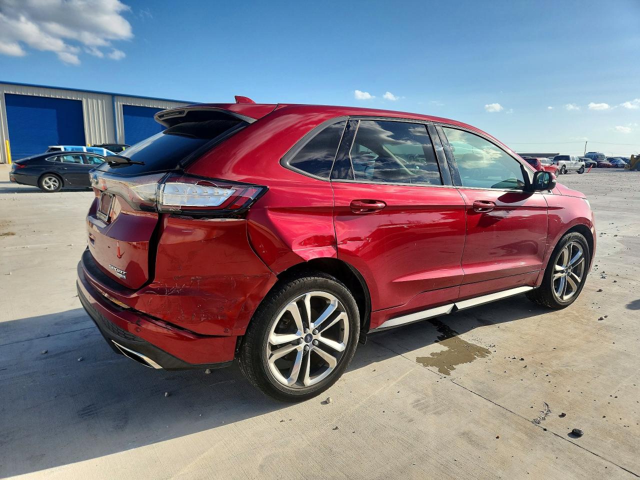 2015 Ford Edge Sport Red vin: 2FMTK4AP2FBB59762