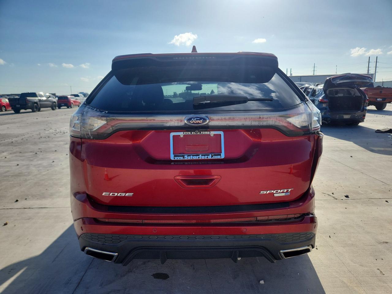 2015 Ford Edge Sport Red vin: 2FMTK4AP2FBB59762