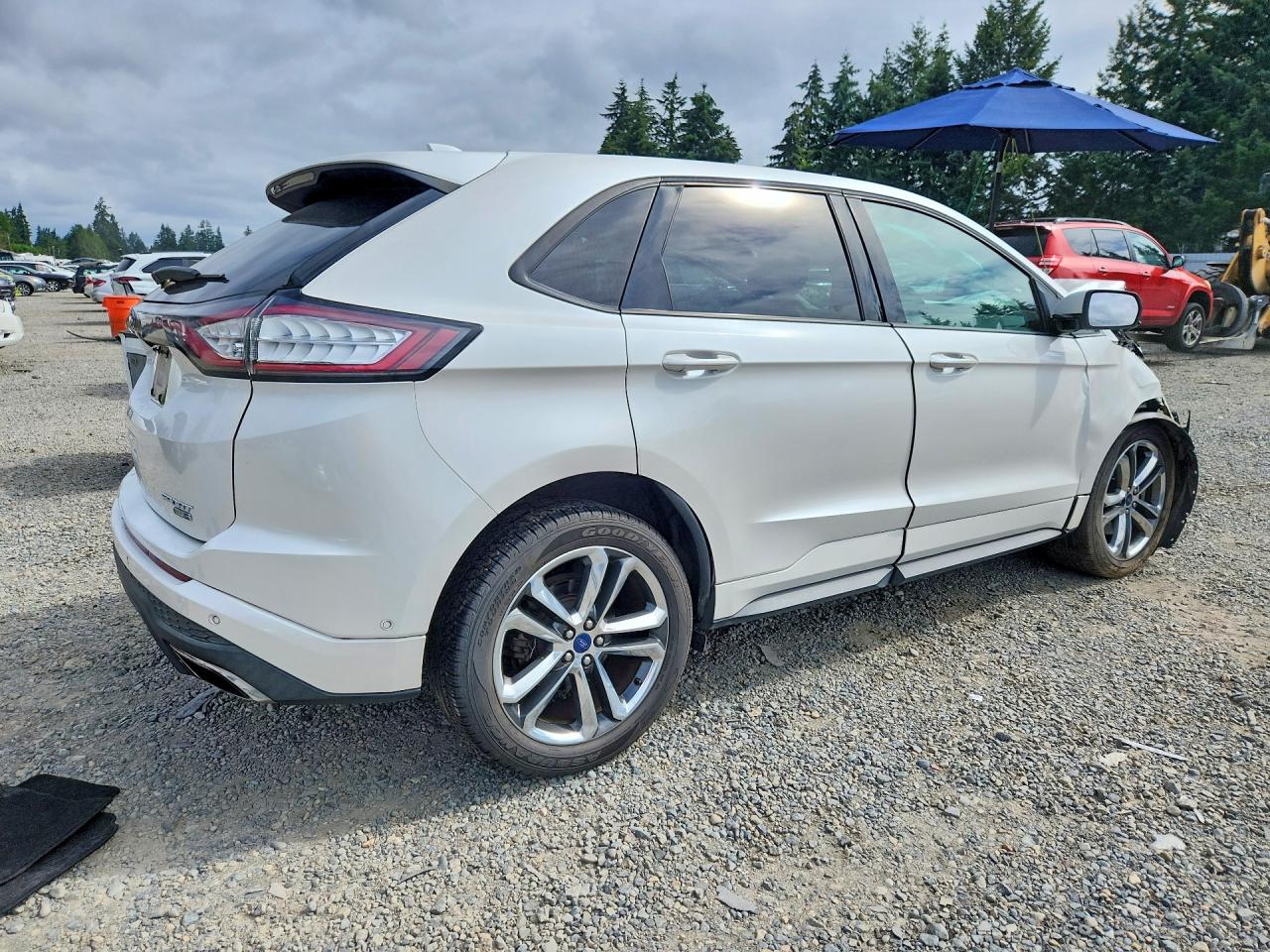 2015 Ford Edge Sport White vin: 2FMTK4AP2FBB67781