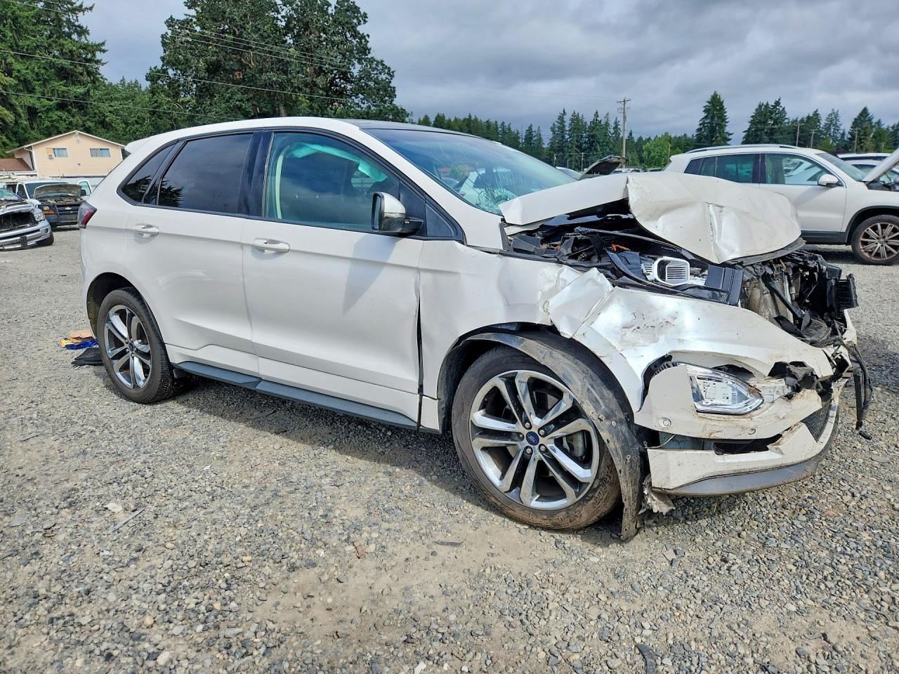 2015 Ford Edge Sport White vin: 2FMTK4AP2FBB67781
