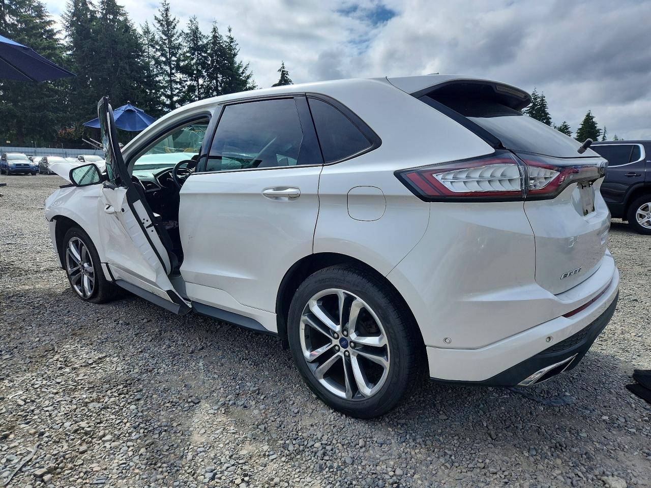 2015 Ford Edge Sport White vin: 2FMTK4AP2FBB67781