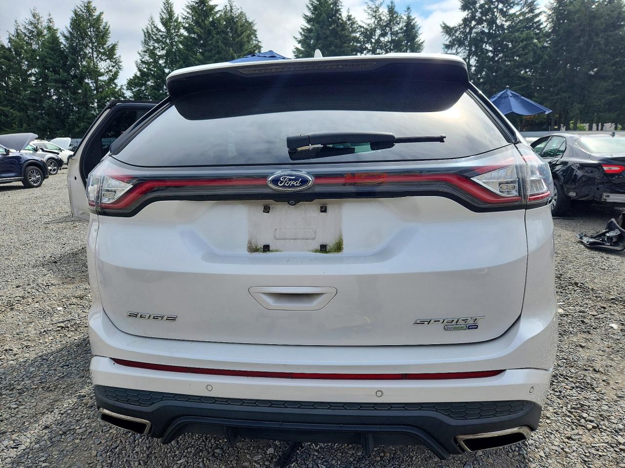 2015 Ford Edge Sport White vin: 2FMTK4AP2FBB67781
