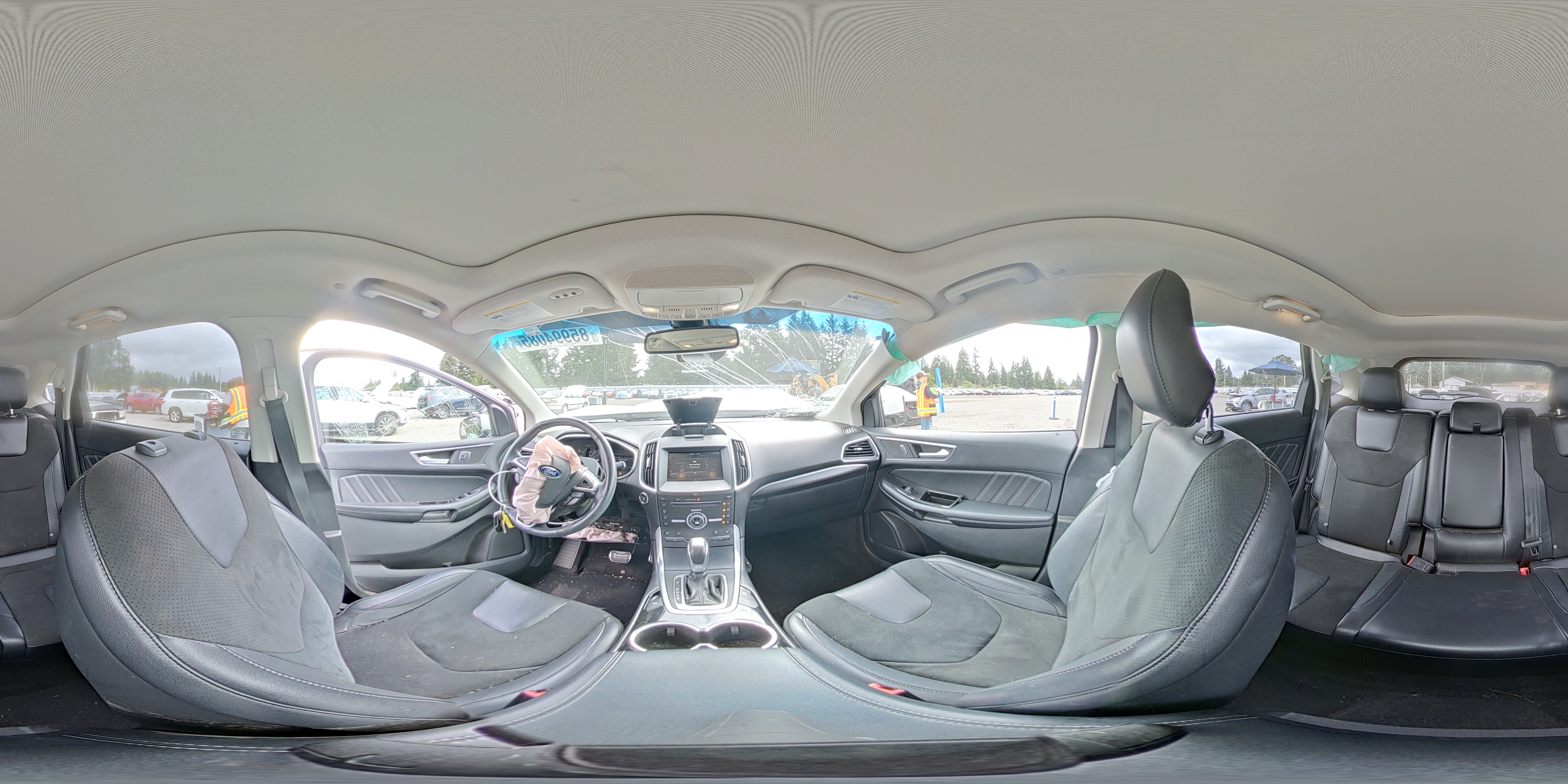 2015 Ford Edge Sport White vin: 2FMTK4AP2FBB67781