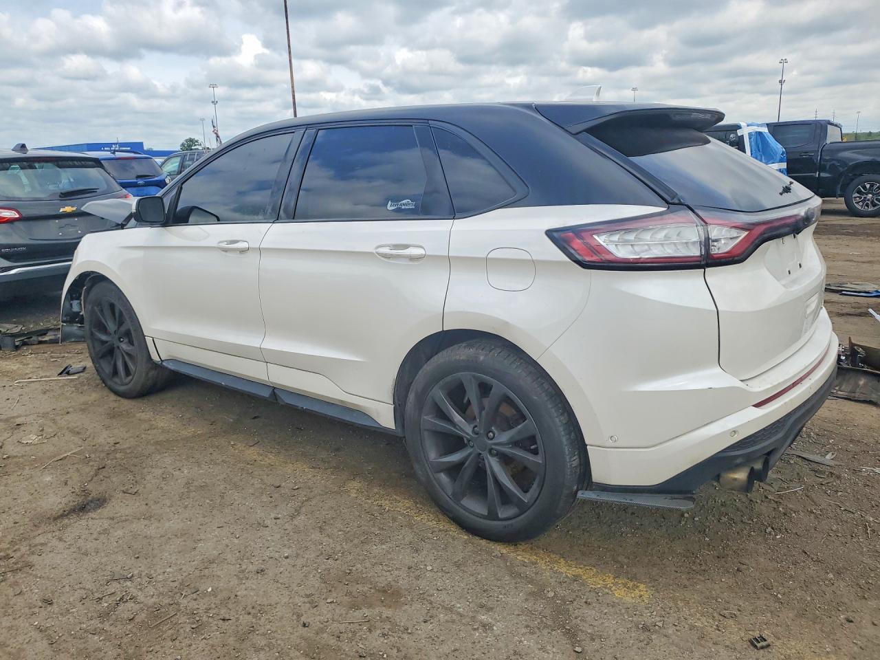2015 Ford Edge Sport White vin: 2FMTK4AP2FBC30944