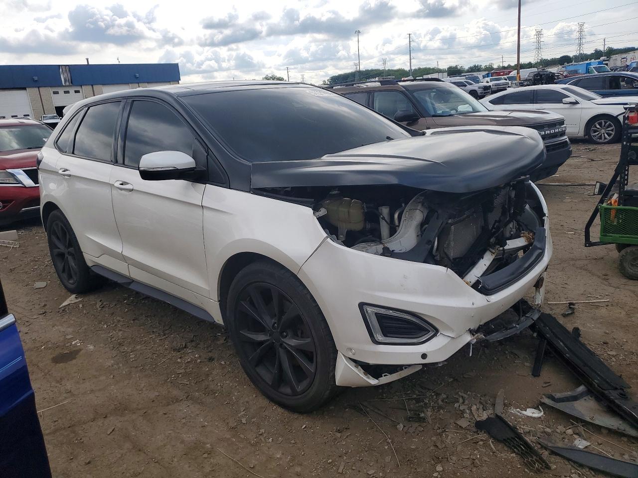2015 Ford Edge Sport White vin: 2FMTK4AP2FBC30944