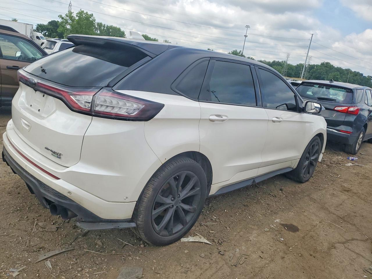2015 Ford Edge Sport White vin: 2FMTK4AP2FBC30944