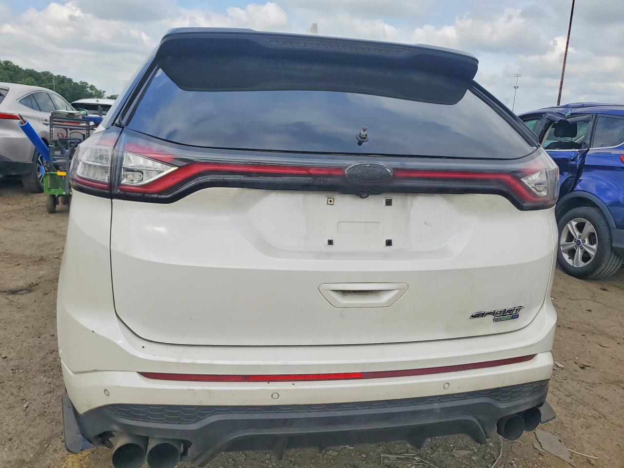 2015 Ford Edge Sport White vin: 2FMTK4AP2FBC30944