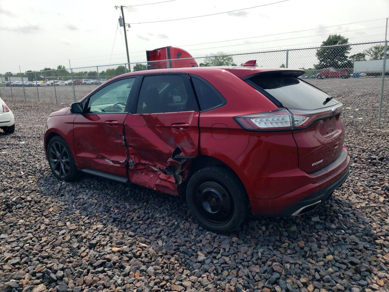 2015 Ford Edge Sport Red vin: 2FMTK4AP3FBB99445
