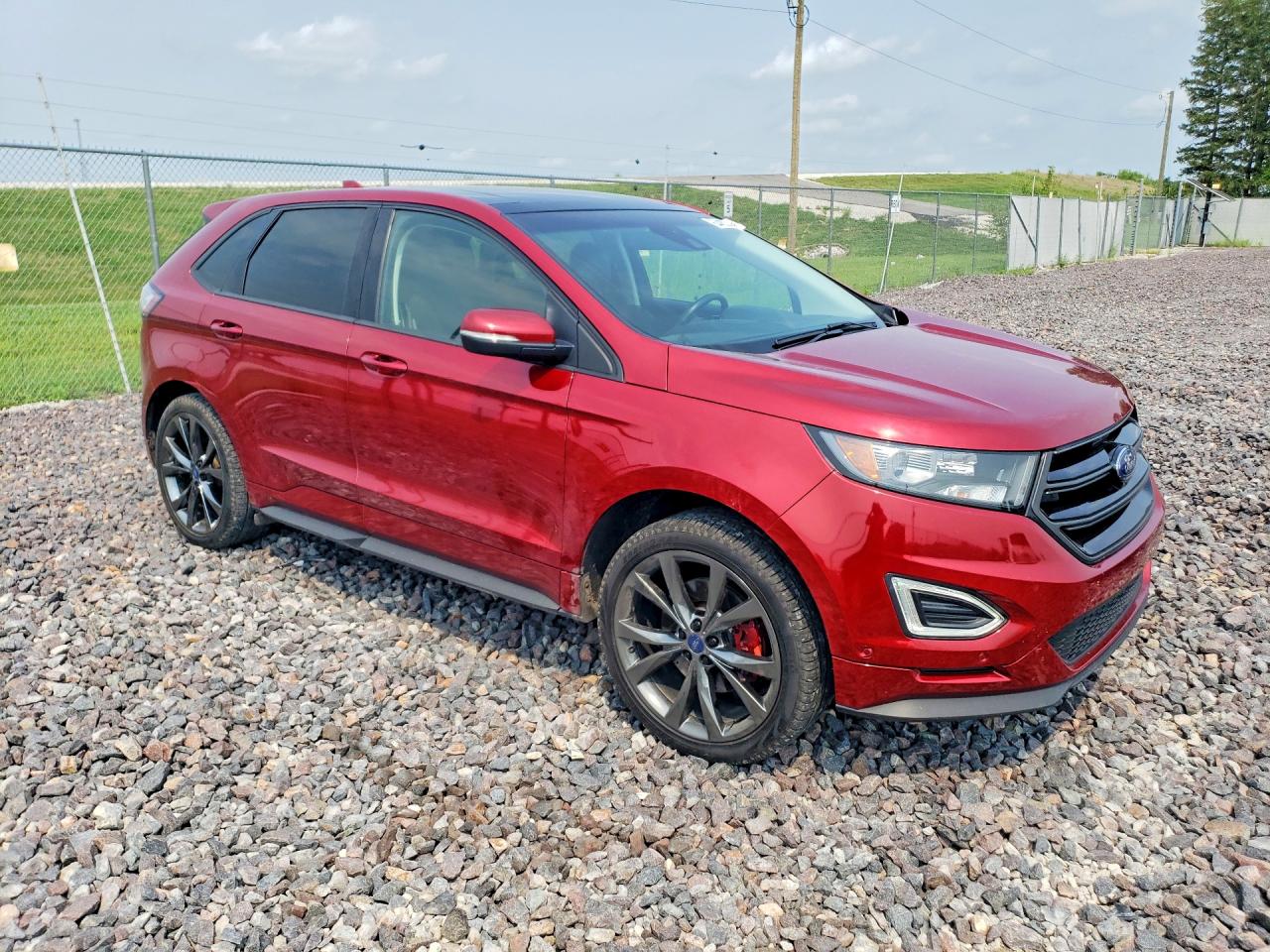 2015 Ford Edge Sport Red vin: 2FMTK4AP3FBB99445