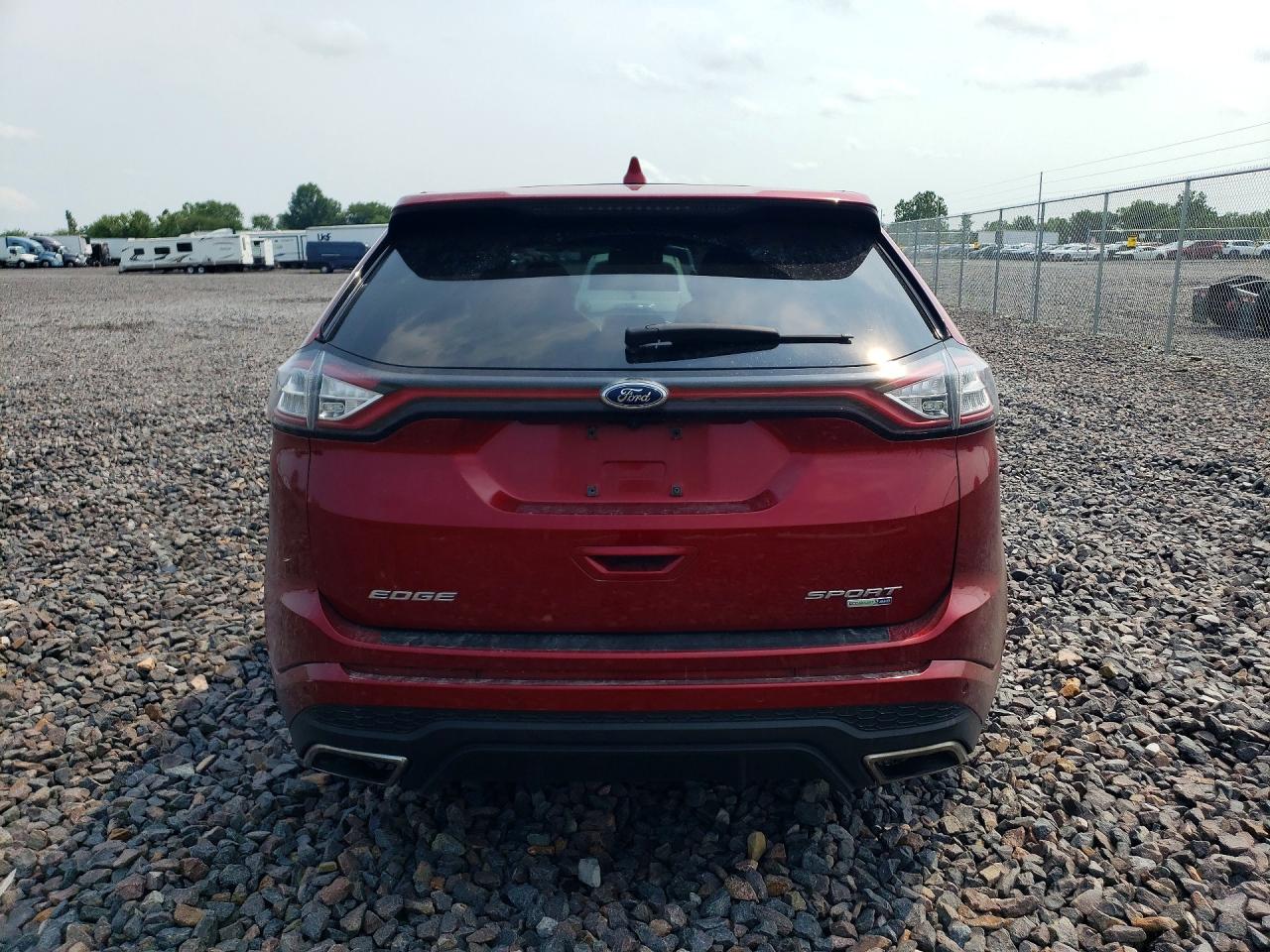 2015 Ford Edge Sport Red vin: 2FMTK4AP3FBB99445