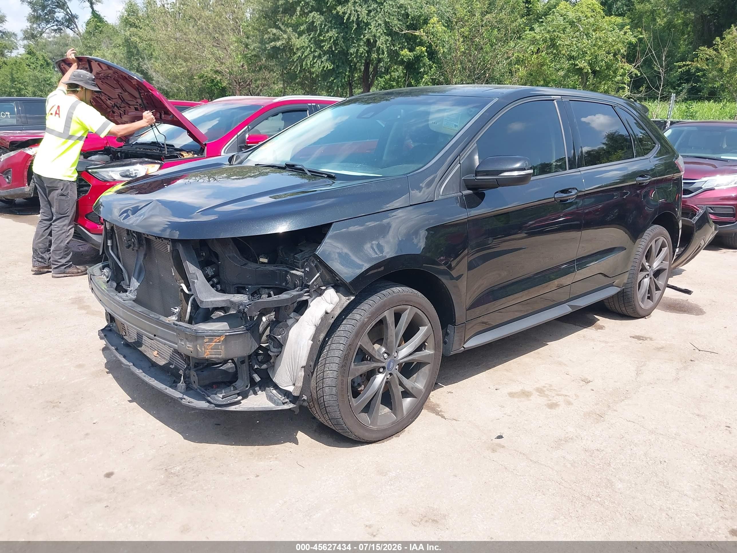 2015 Ford Edge Sport Black vin: 2FMTK4AP3FBC17362
