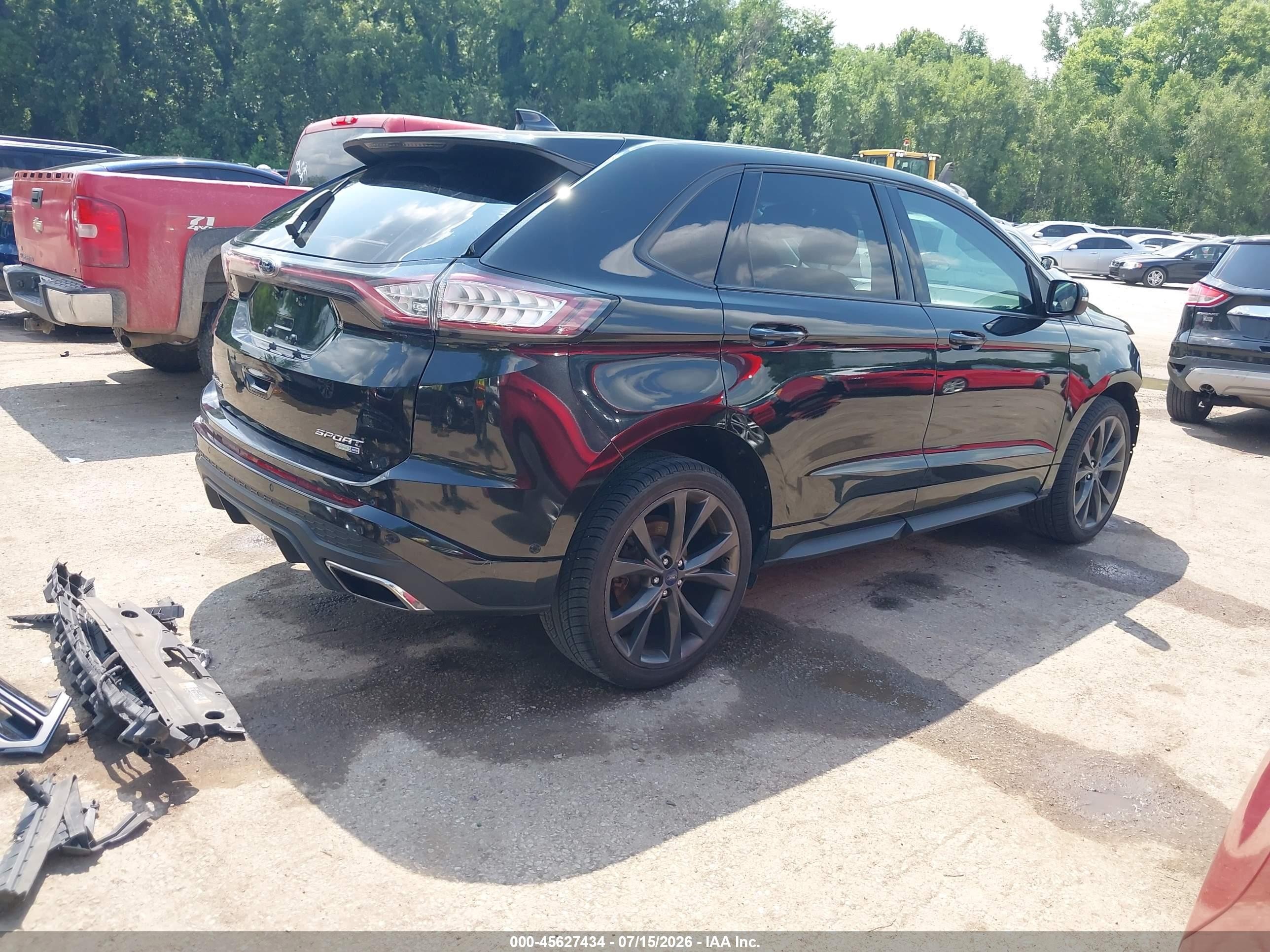 2015 Ford Edge Sport Black vin: 2FMTK4AP3FBC17362