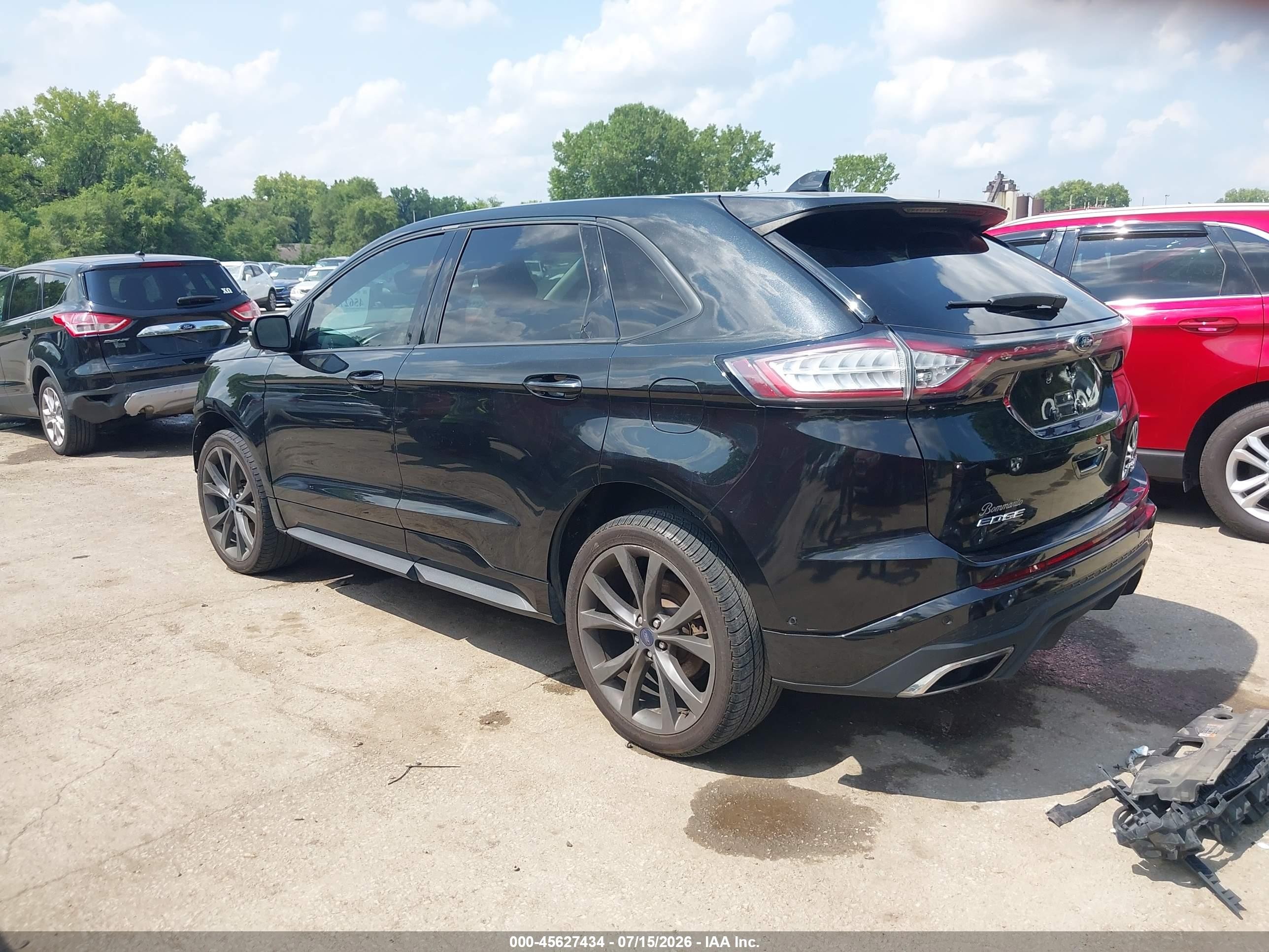 2015 Ford Edge Sport Black vin: 2FMTK4AP3FBC17362