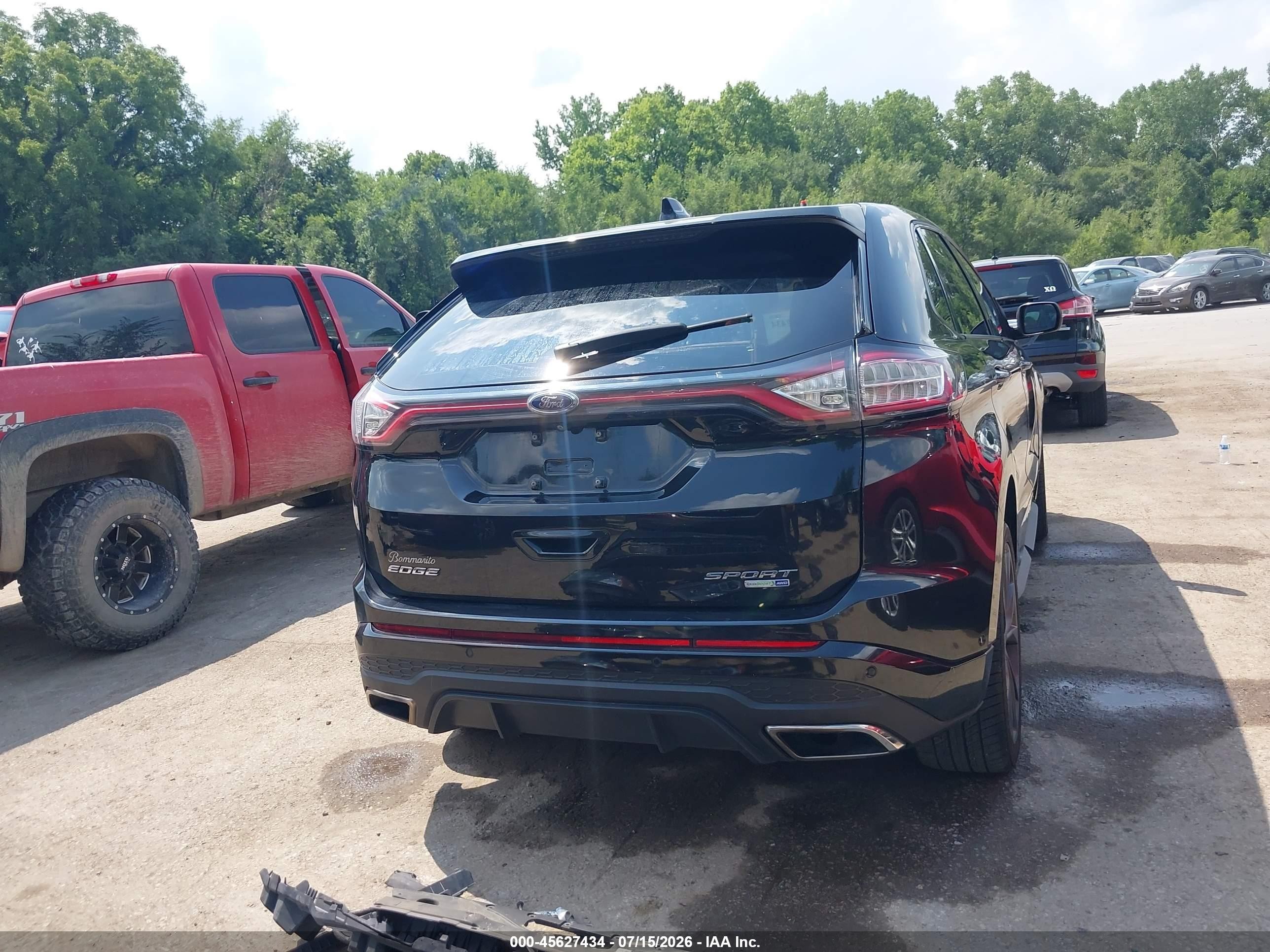 2015 Ford Edge Sport Black vin: 2FMTK4AP3FBC17362