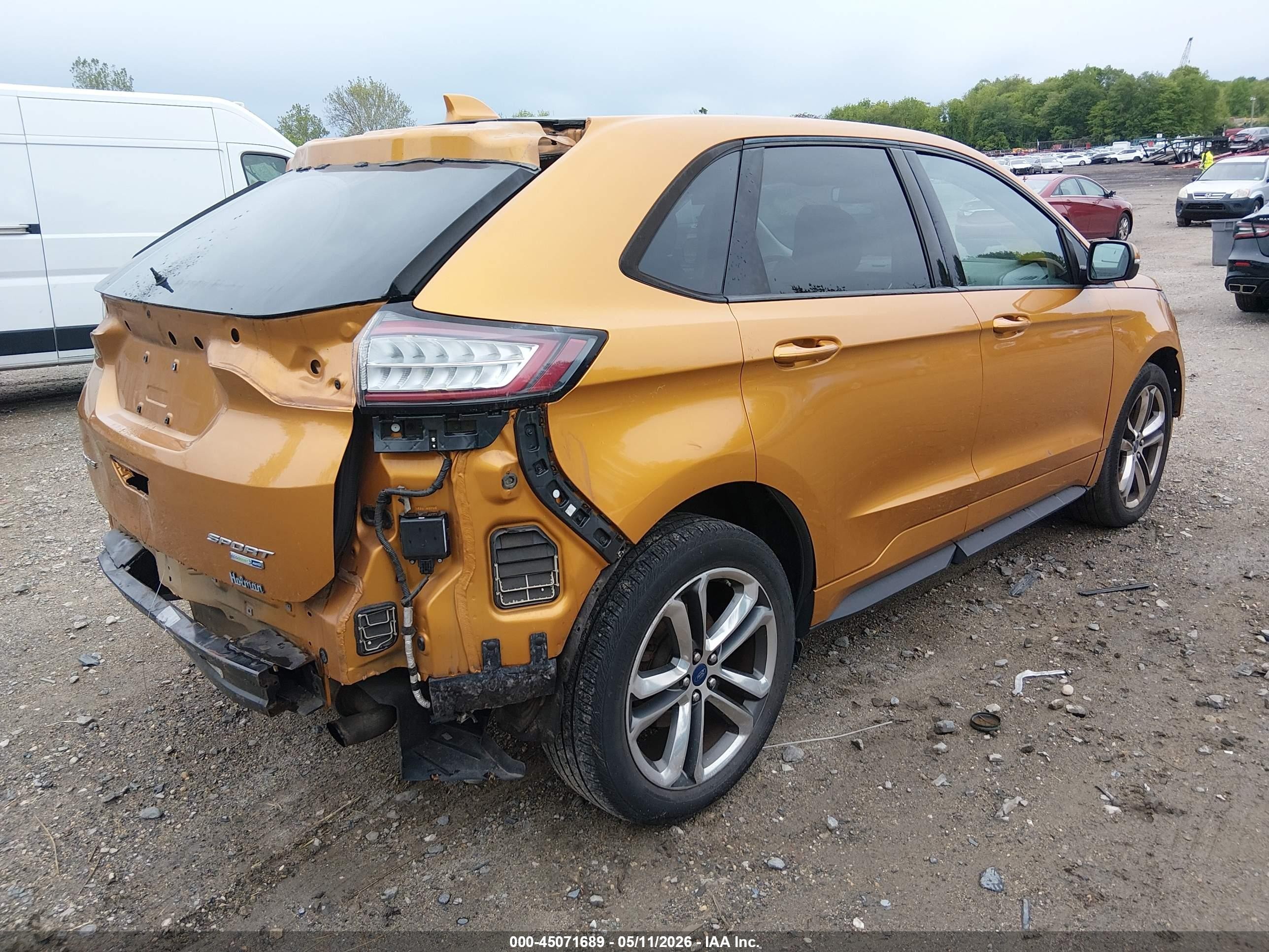 2015 Ford Edge Sport Orange vin: 2FMTK4AP5FBB11821