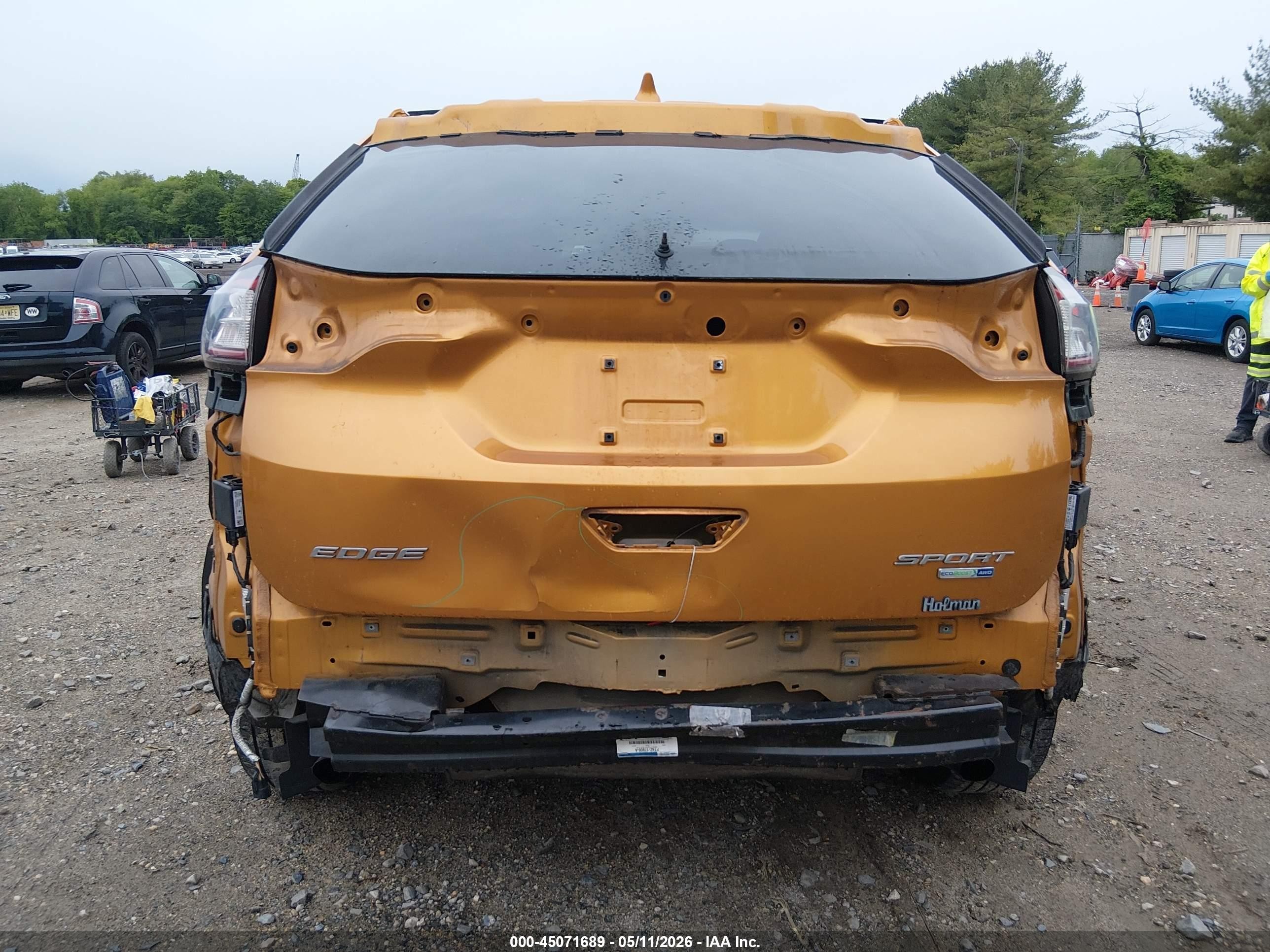 2015 Ford Edge Sport Orange vin: 2FMTK4AP5FBB11821
