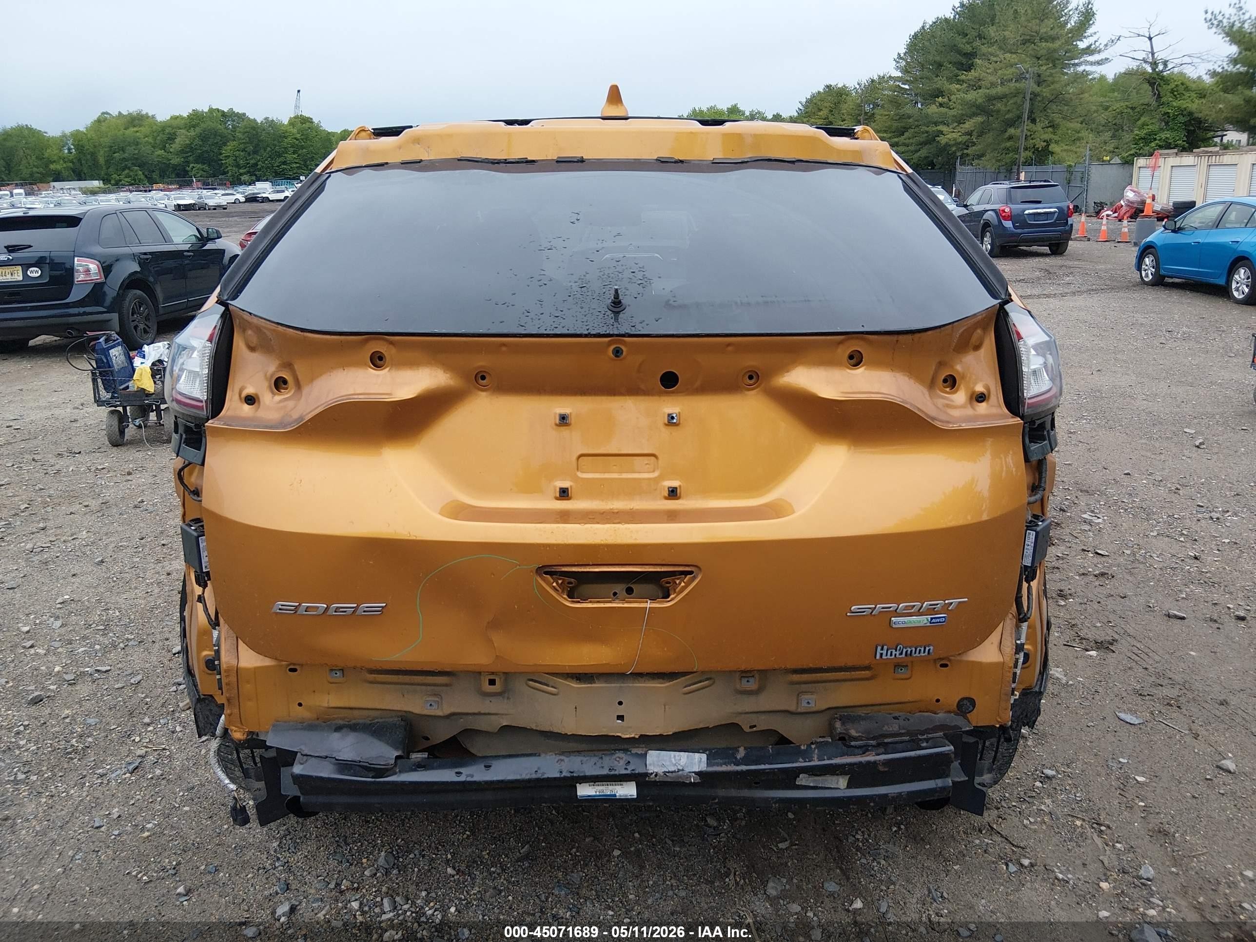 2015 Ford Edge Sport Orange vin: 2FMTK4AP5FBB11821