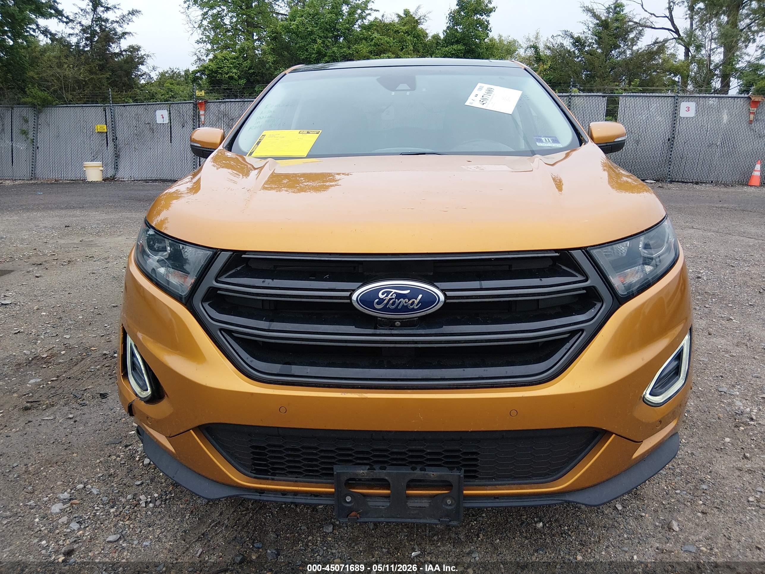 2015 Ford Edge Sport Orange vin: 2FMTK4AP5FBB11821