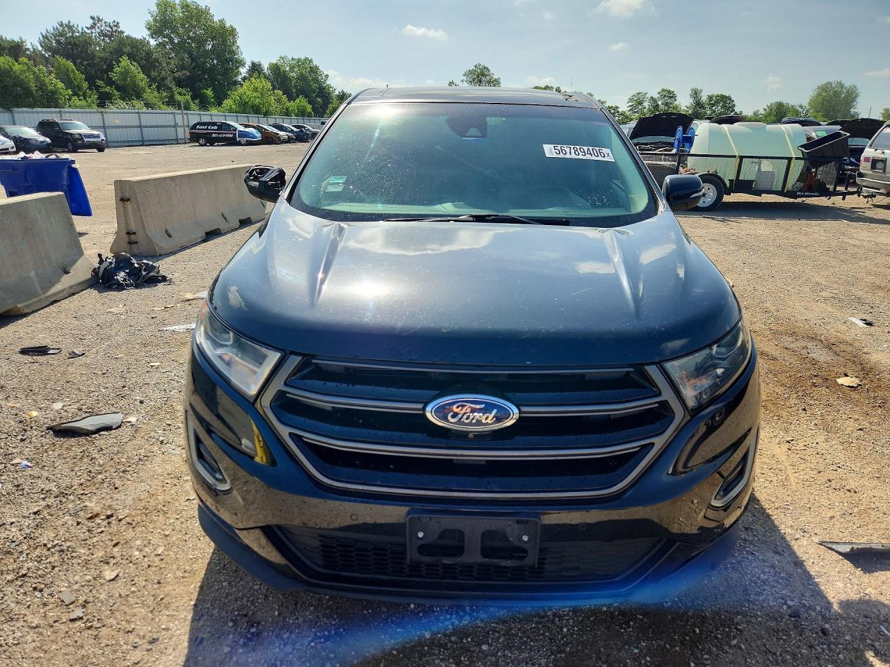 2015 Ford Edge Sport Black vin: 2FMTK4AP5FBB49839