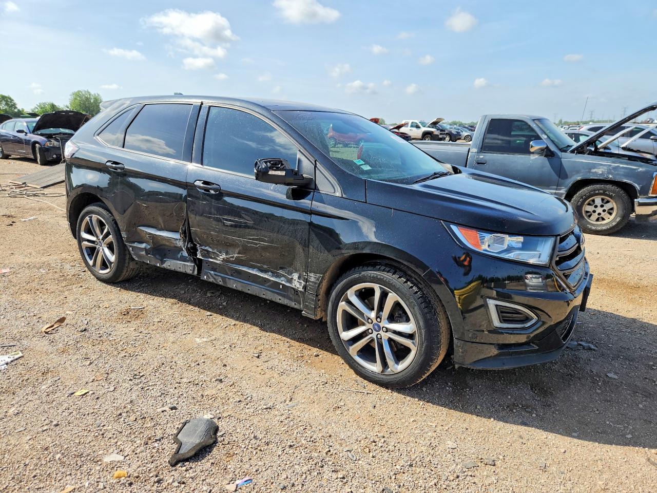 2015 Ford Edge Sport Black vin: 2FMTK4AP5FBB49839