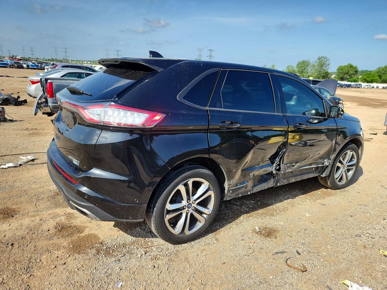 2015 Ford Edge Sport Black vin: 2FMTK4AP5FBB49839