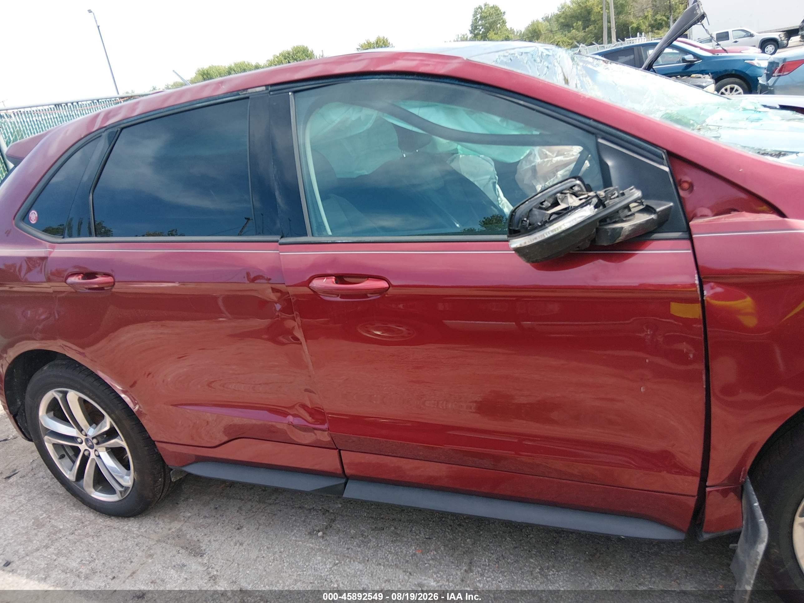 2015 Ford Edge Sport Red vin: 2FMTK4AP5FBB63305