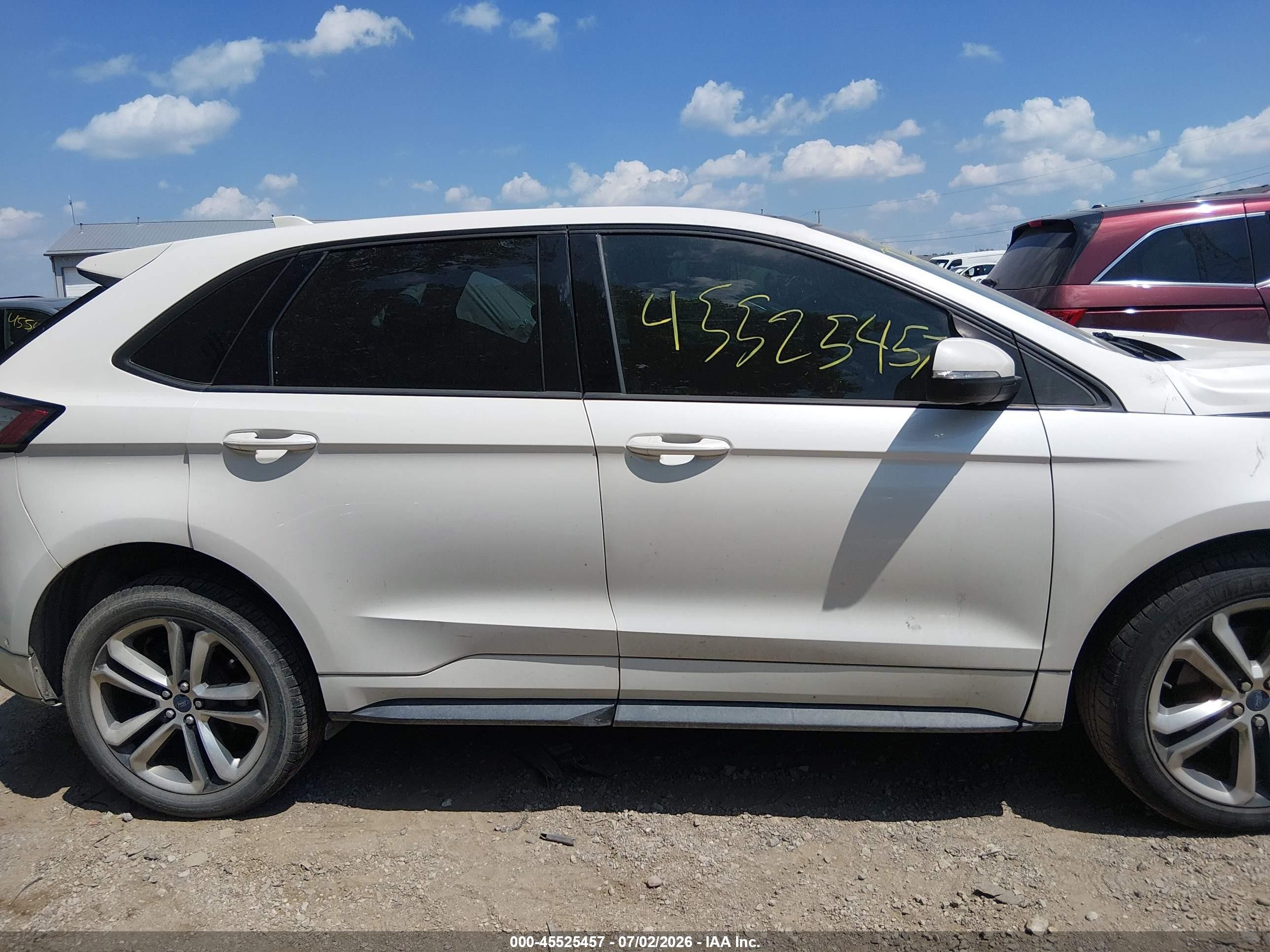 2015 Ford Edge Sport Белый vin: 2FMTK4AP5FBB85241