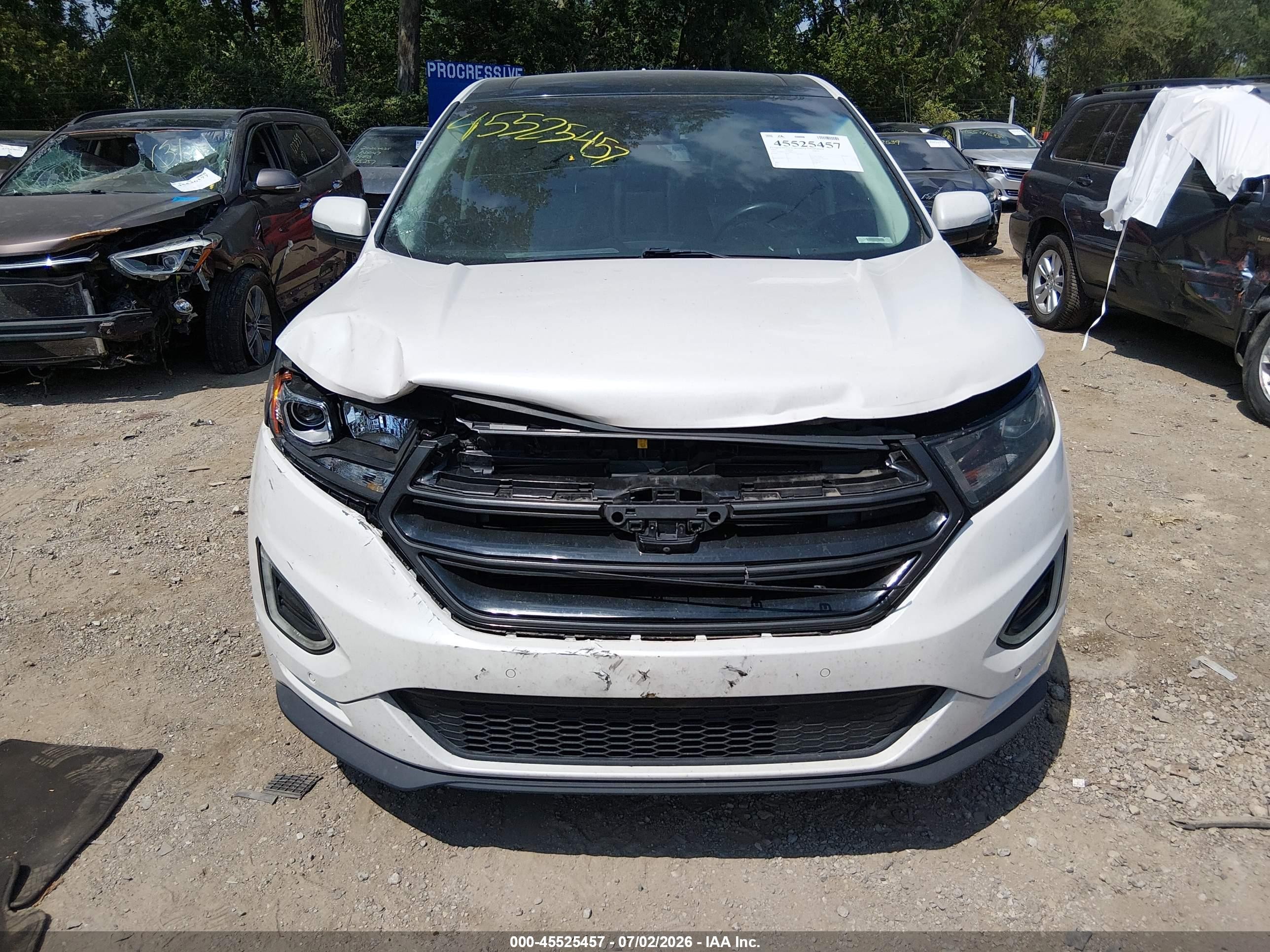 2015 Ford Edge Sport Белый vin: 2FMTK4AP5FBB85241