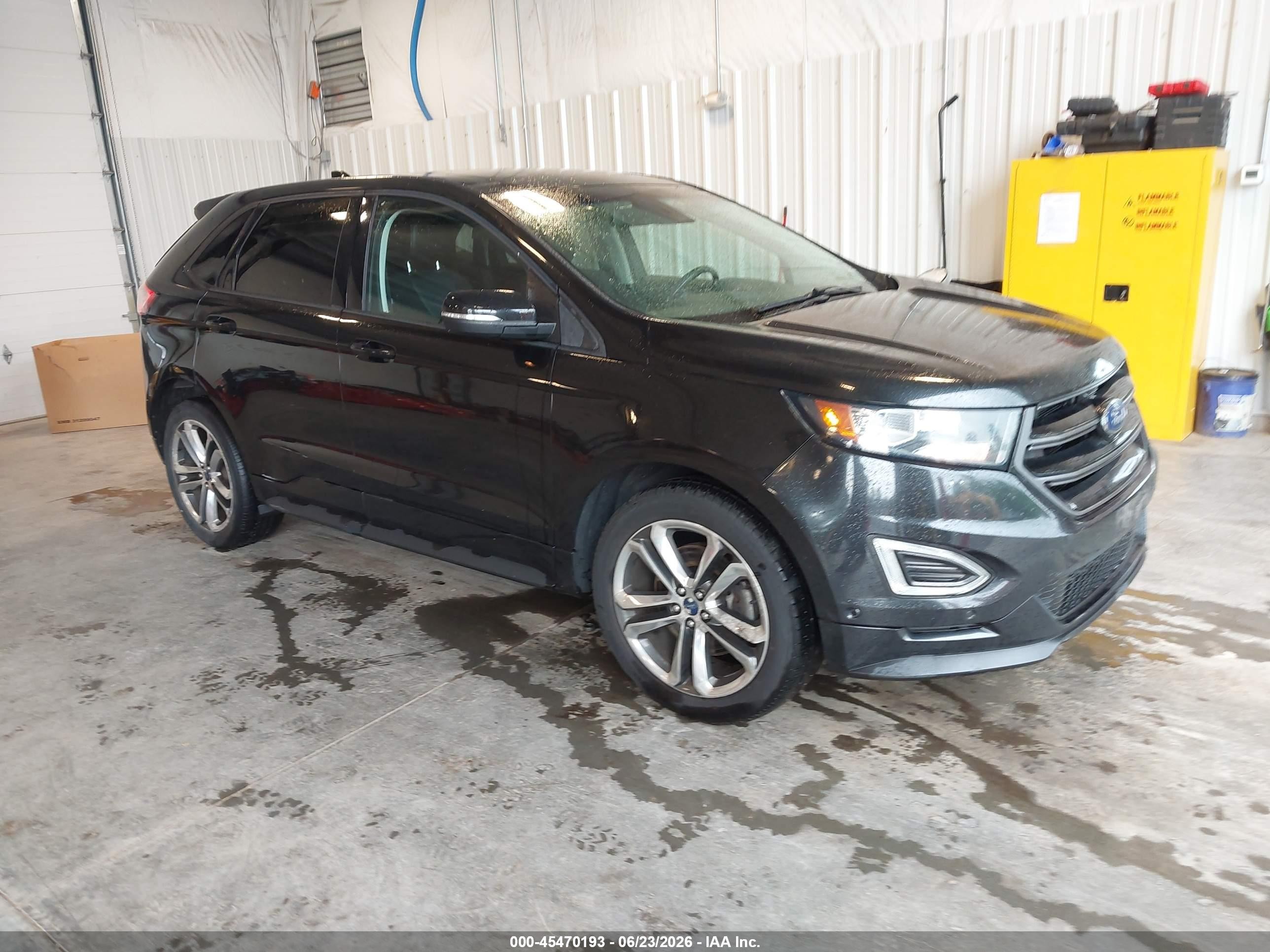 2015 Ford Edge Sport Black vin: 2FMTK4AP6FBB19104