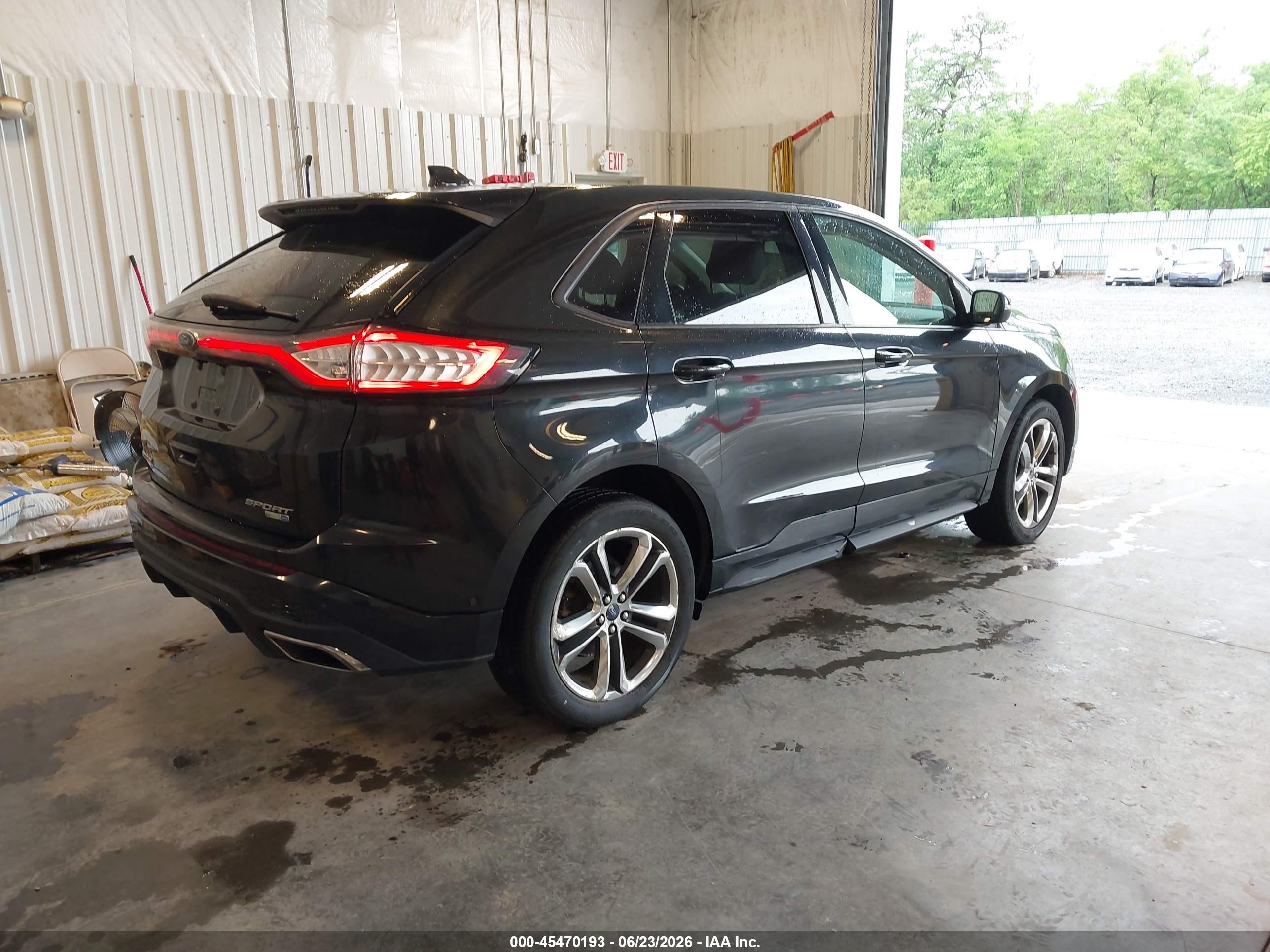 2015 Ford Edge Sport Black vin: 2FMTK4AP6FBB19104