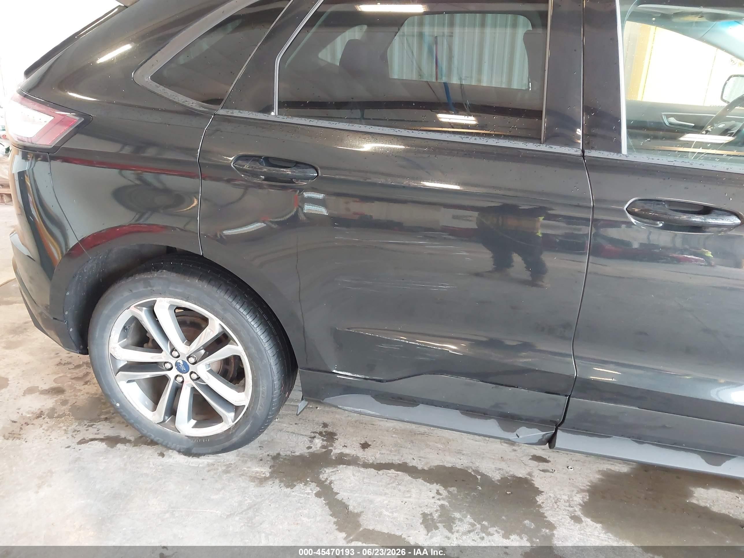 2015 Ford Edge Sport Black vin: 2FMTK4AP6FBB19104